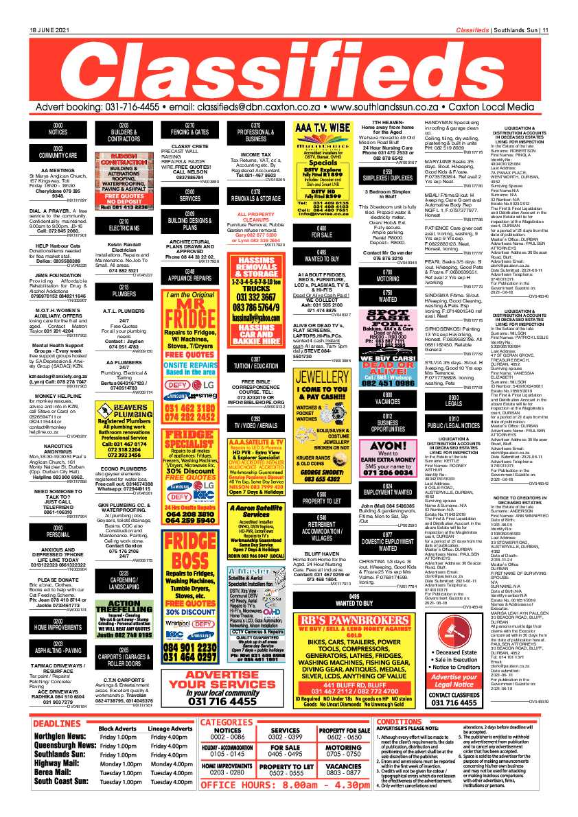 Southlands Sun 18 June 2021 page 11