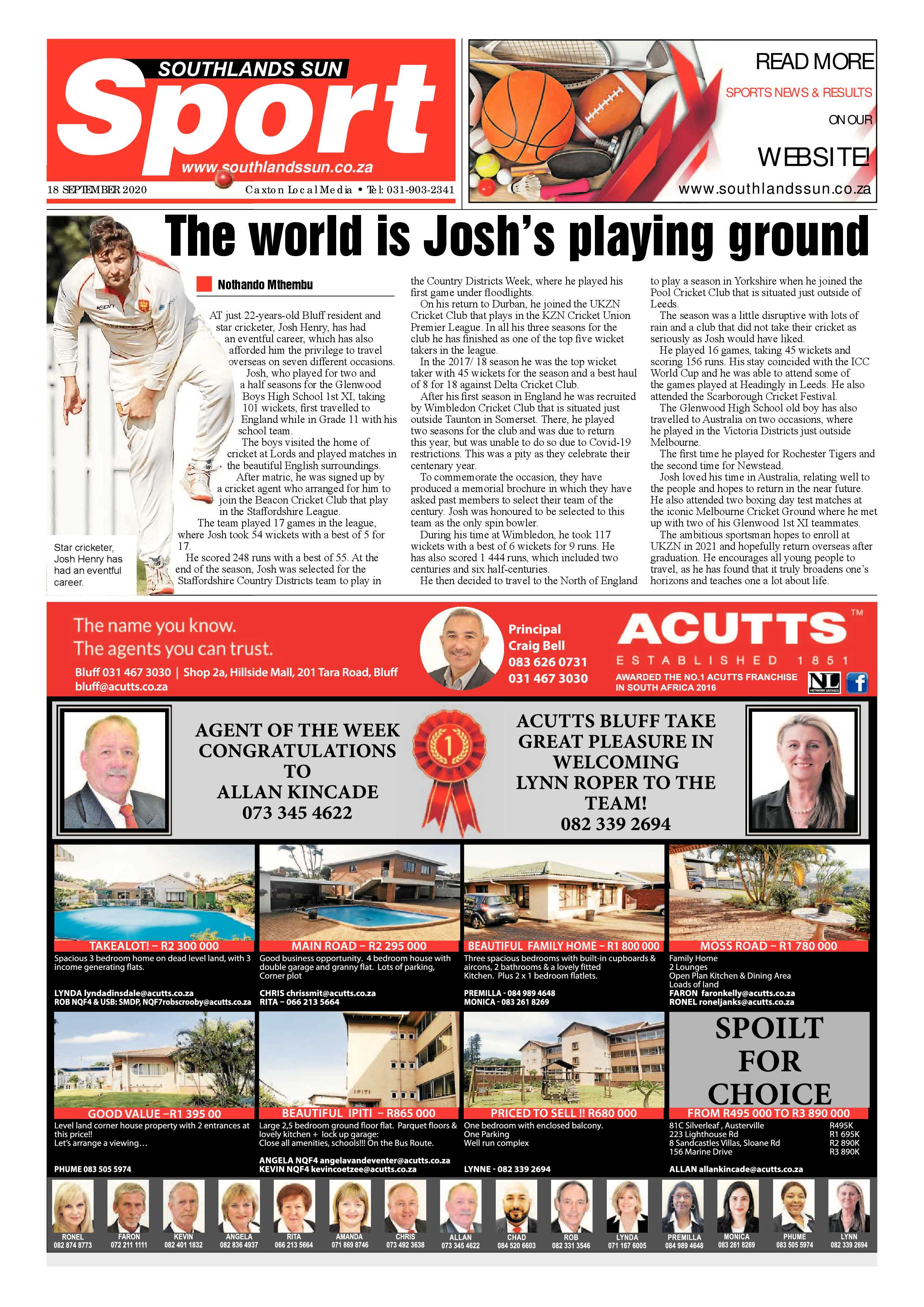 Southlands Sun 18 September 2020 page 16