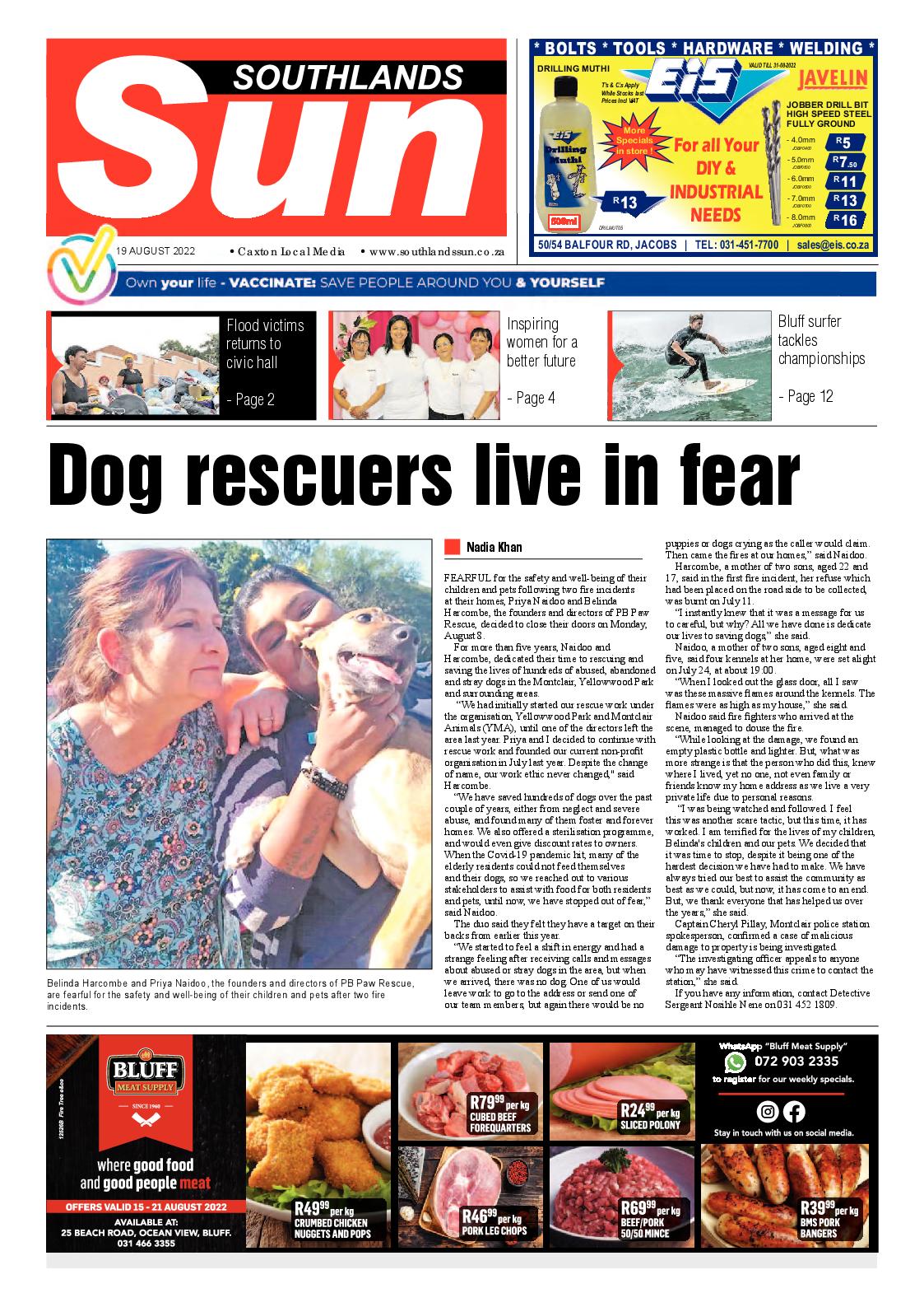 Southlands Sun 19 August 2022 page 1
