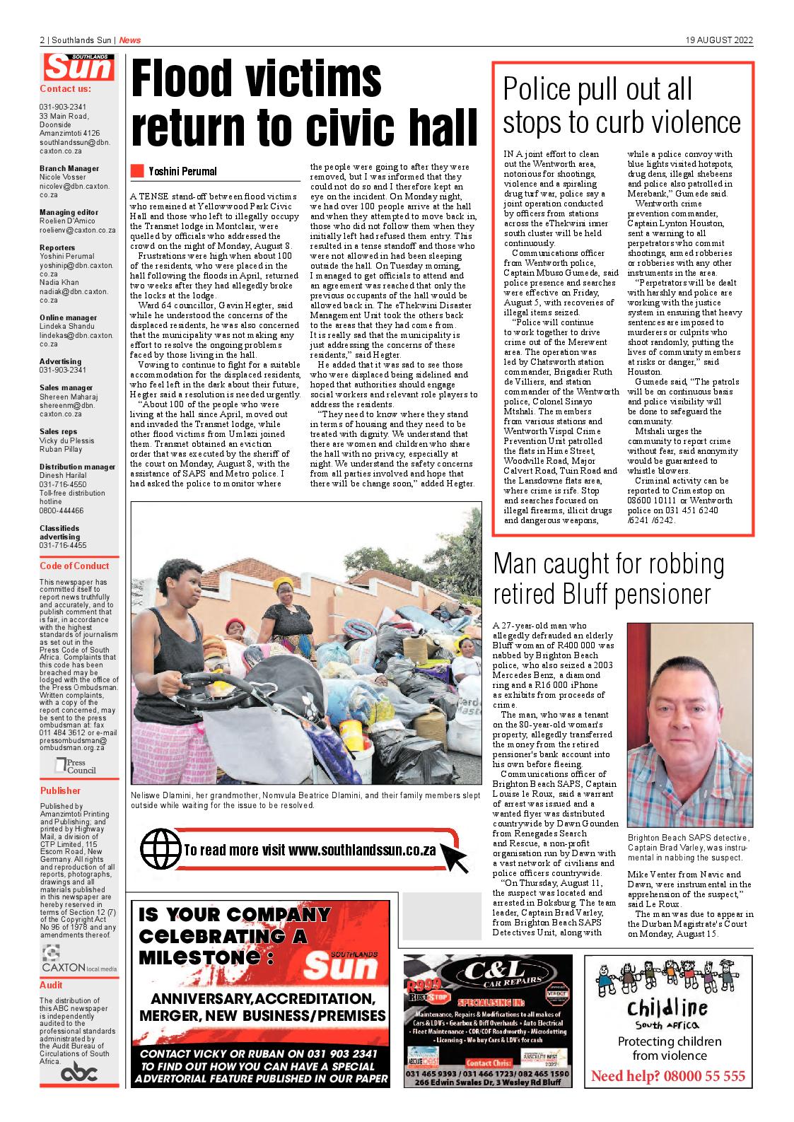 Southlands Sun 19 August 2022 page 2