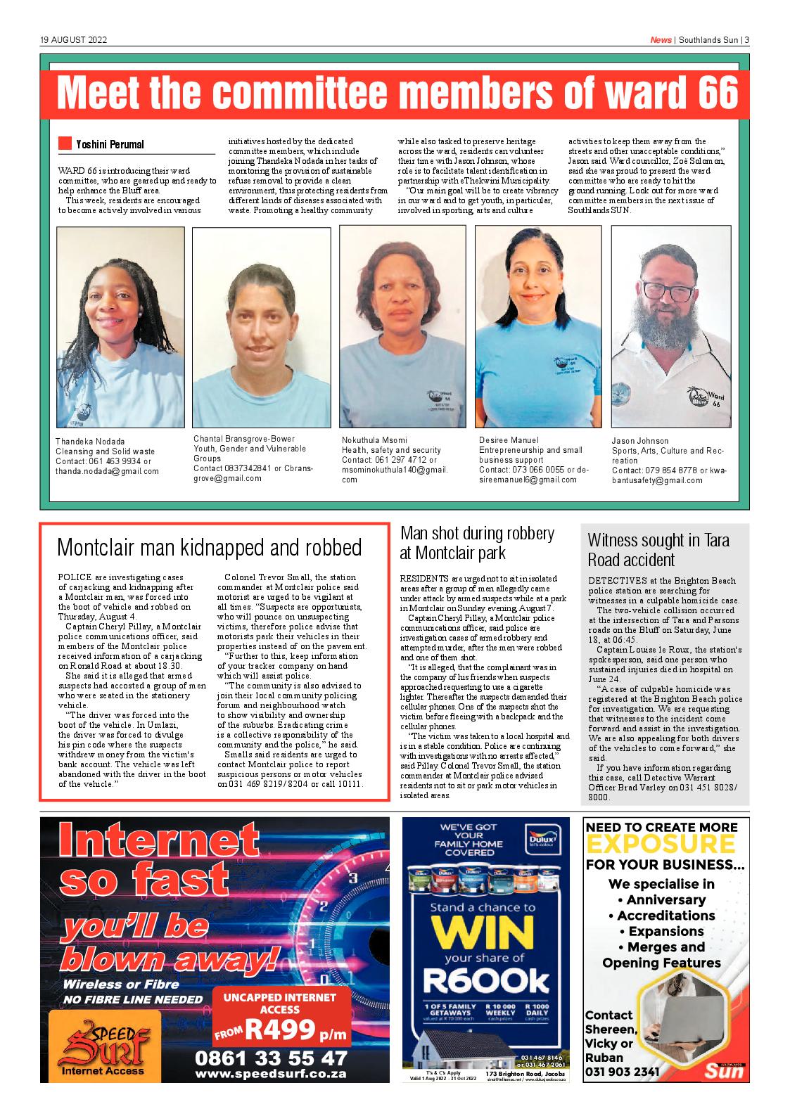 Southlands Sun 19 August 2022 page 3