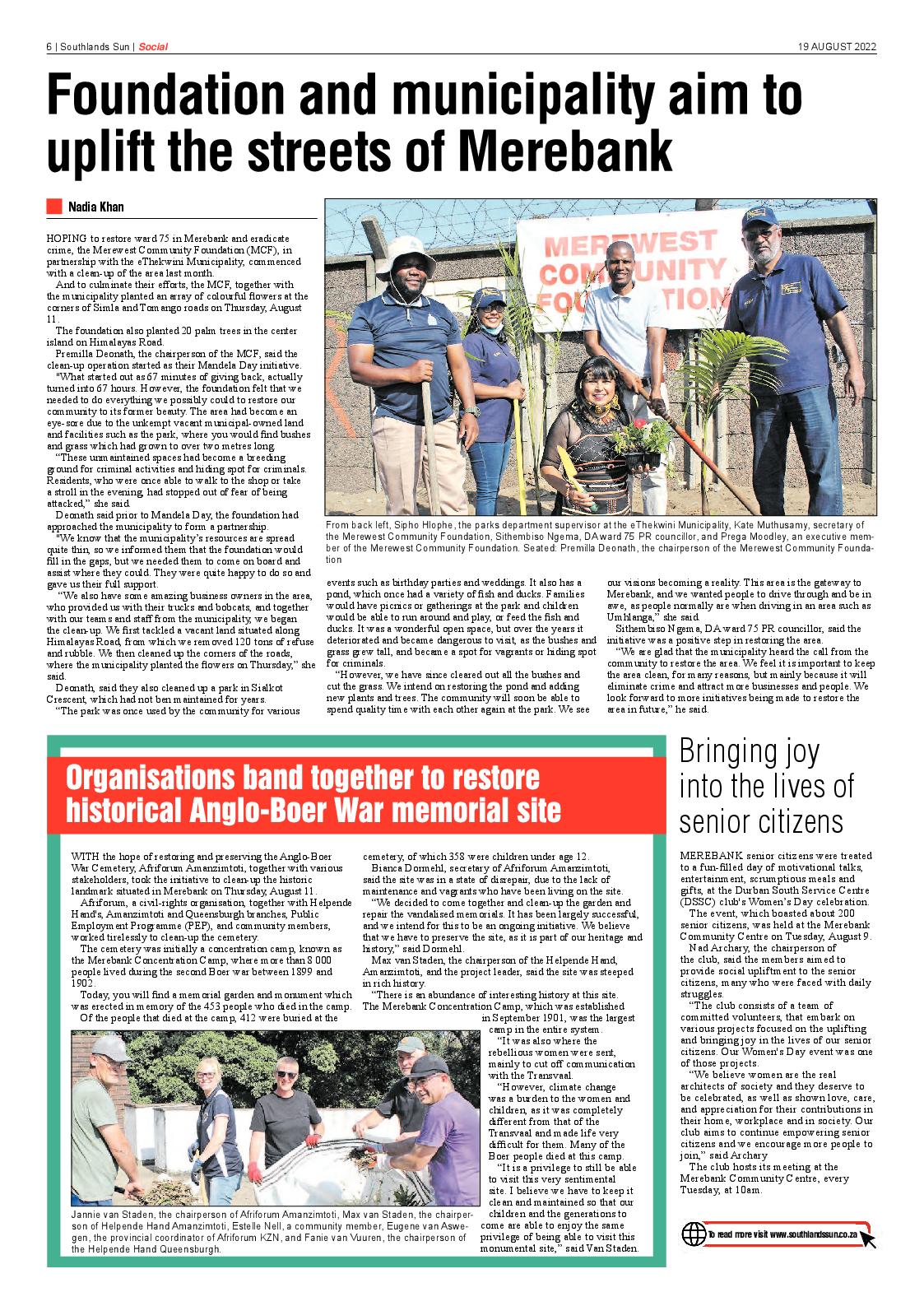 Southlands Sun 19 August 2022 page 6