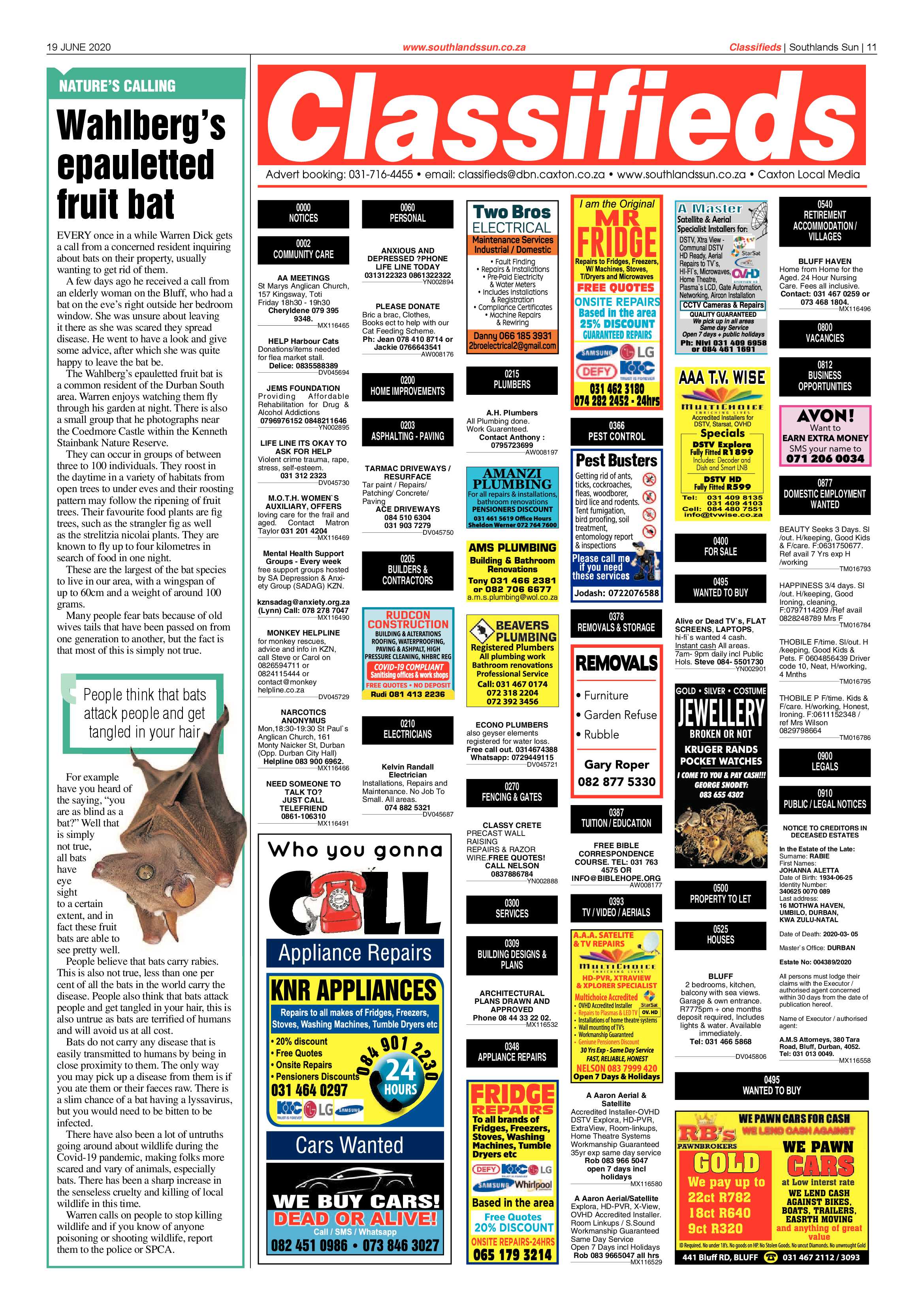 Southlands Sun 19 June 2020 page 11