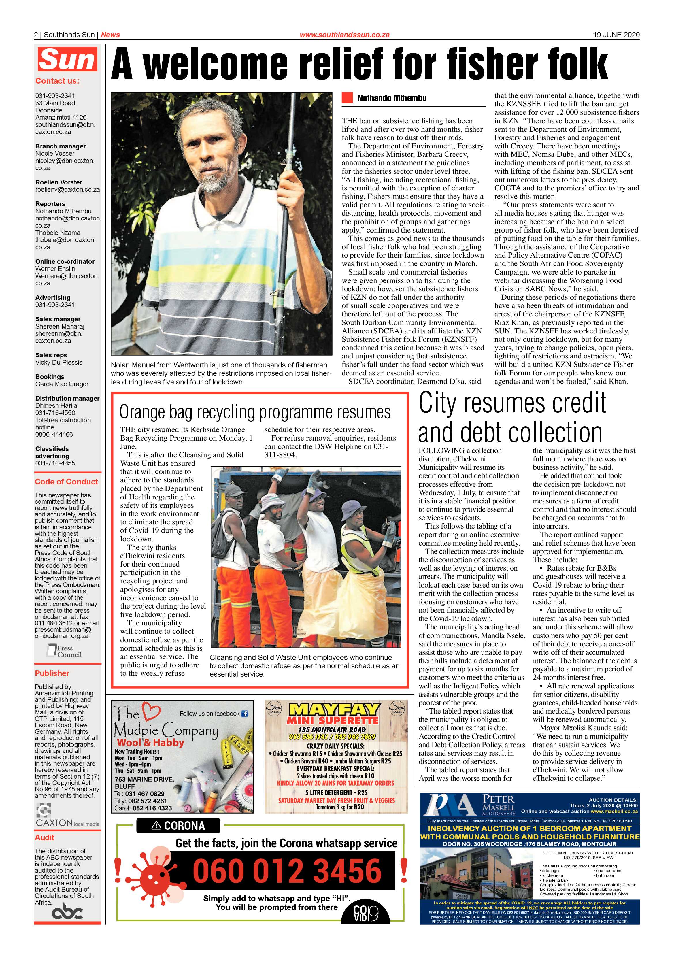 Southlands Sun 19 June 2020 page 2
