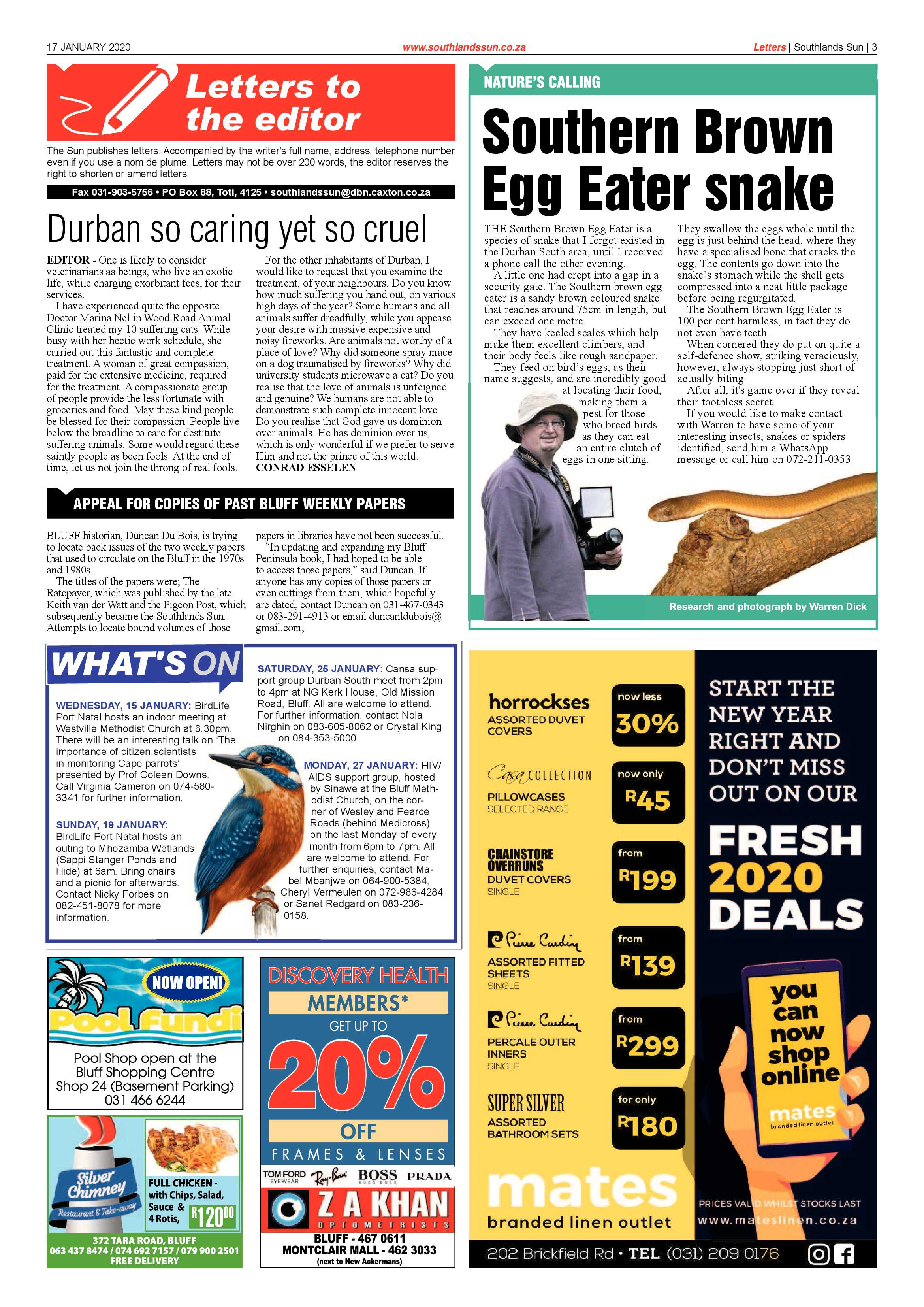 Southlands Sun 17 Januray 2020 page 3
