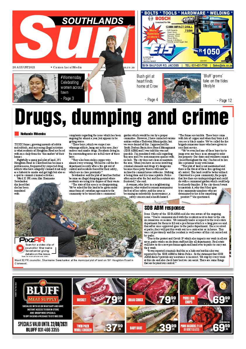 Southlands Sun 20 August  2021 page 1