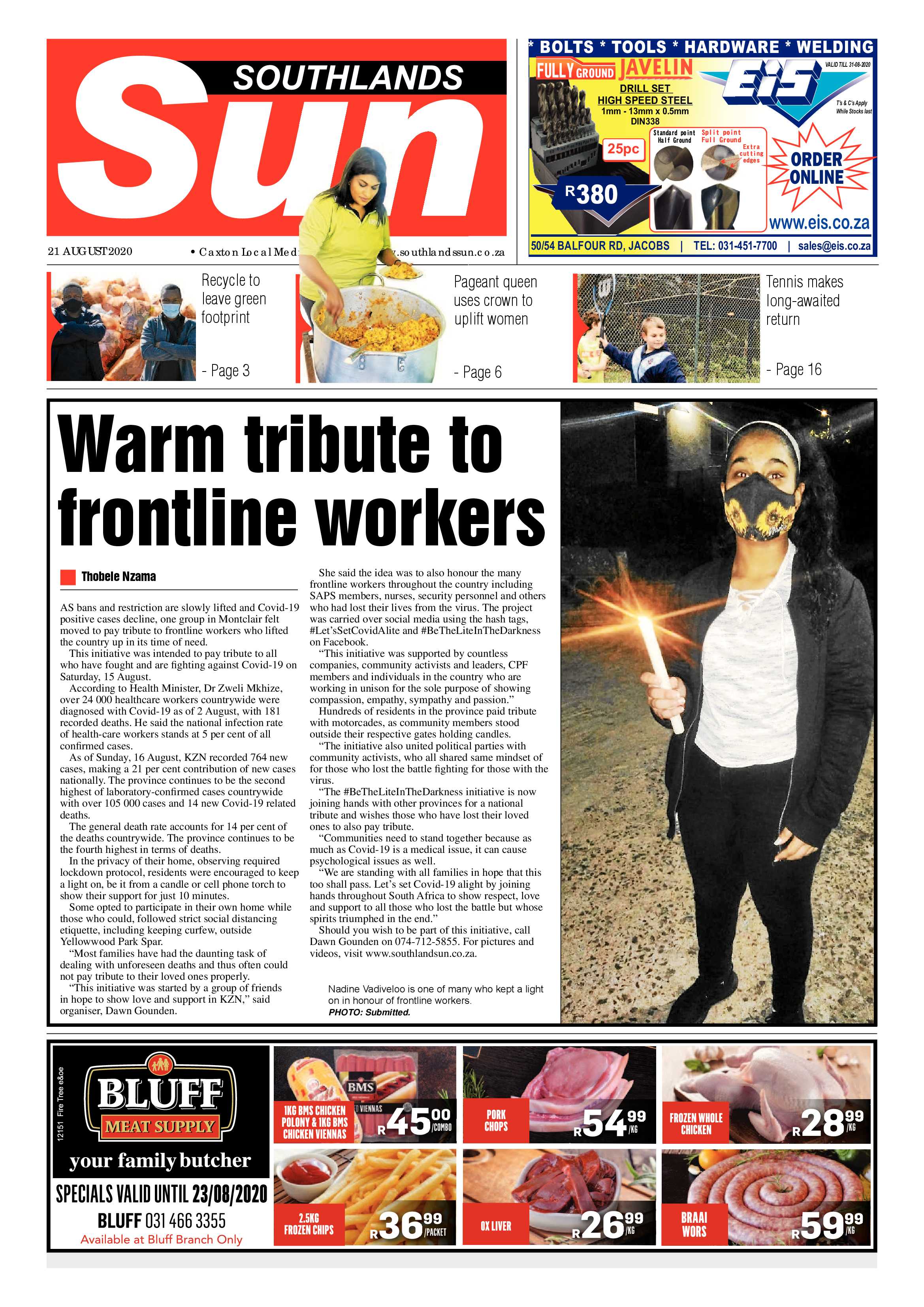 Southlands Sun 21 August 2020 page 1