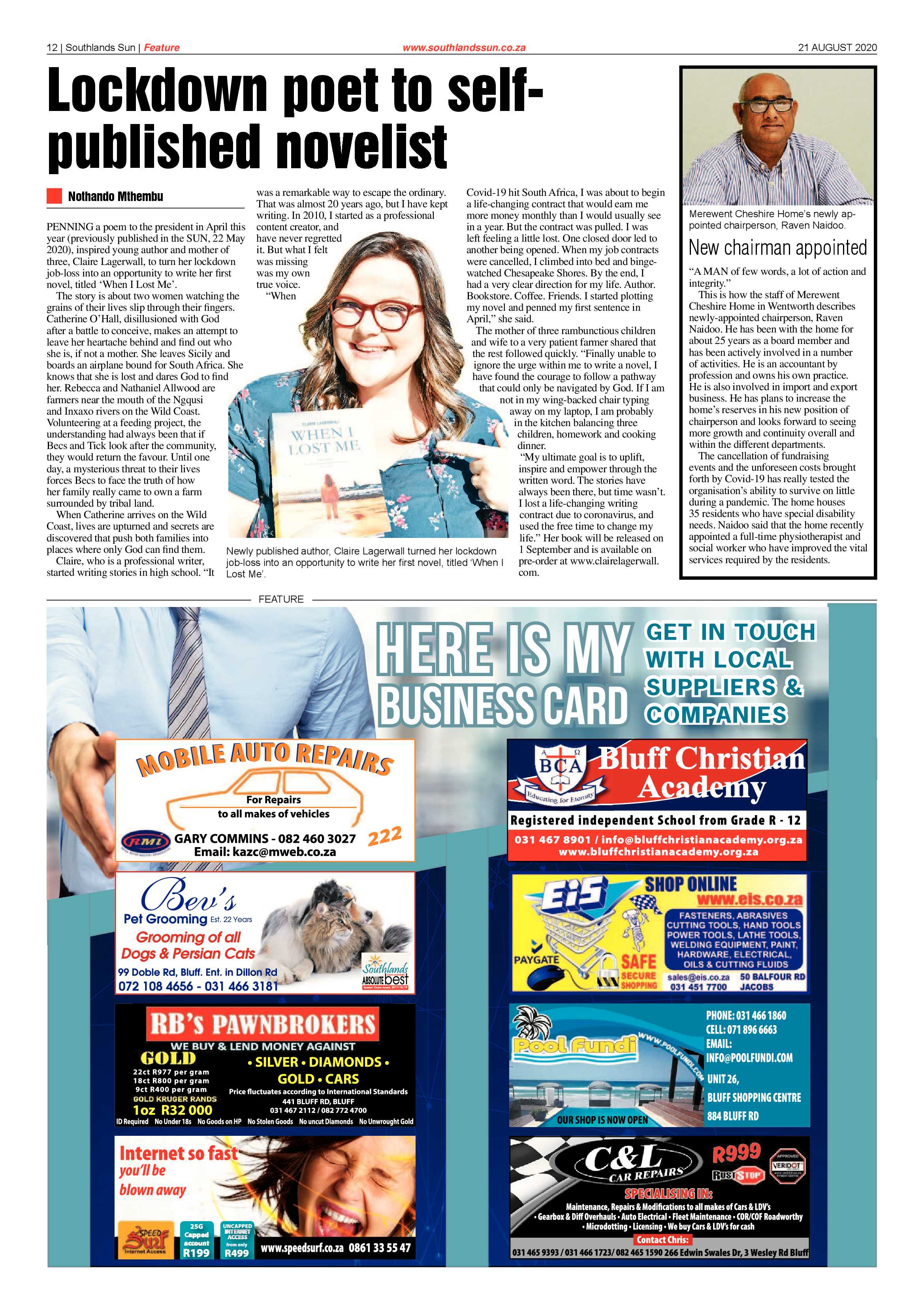 Southlands Sun 21 August 2020 page 12