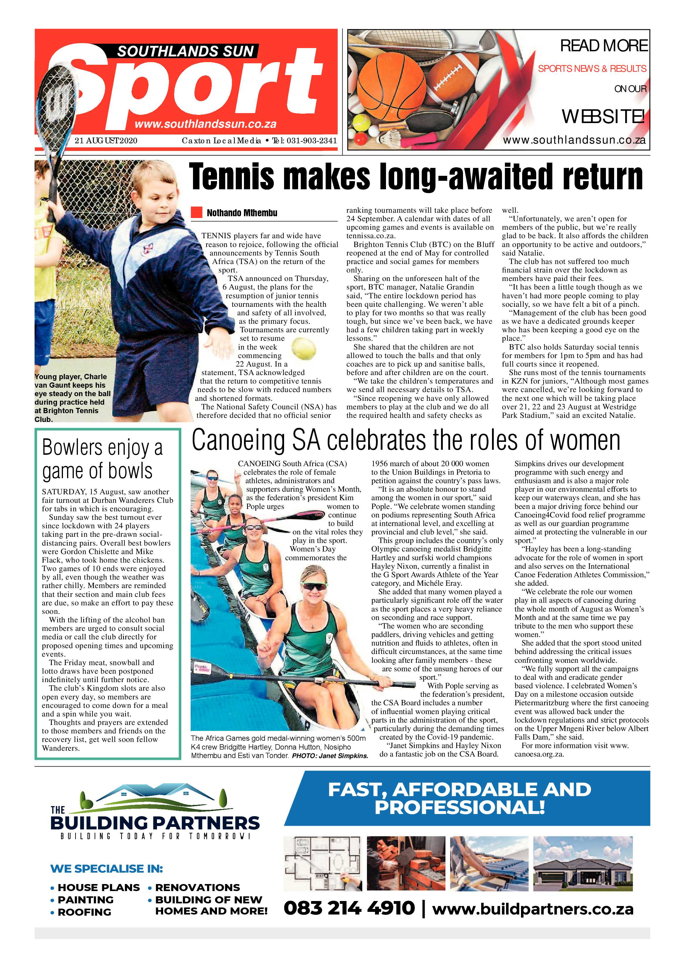 Southlands Sun 21 August 2020 page 16