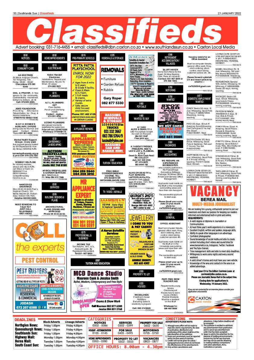 Southlands Sun 21 January 2022 page 10