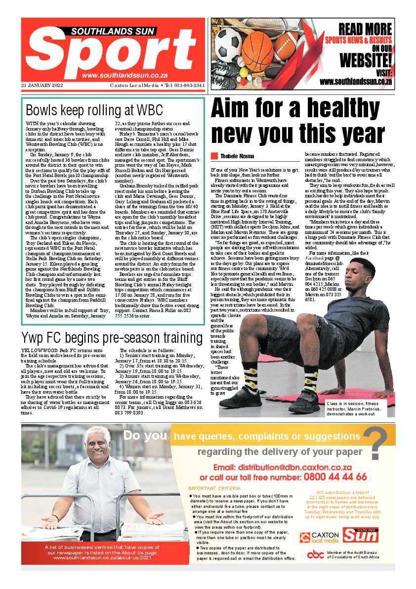 Southlands Sun 21 January 2022 page 12