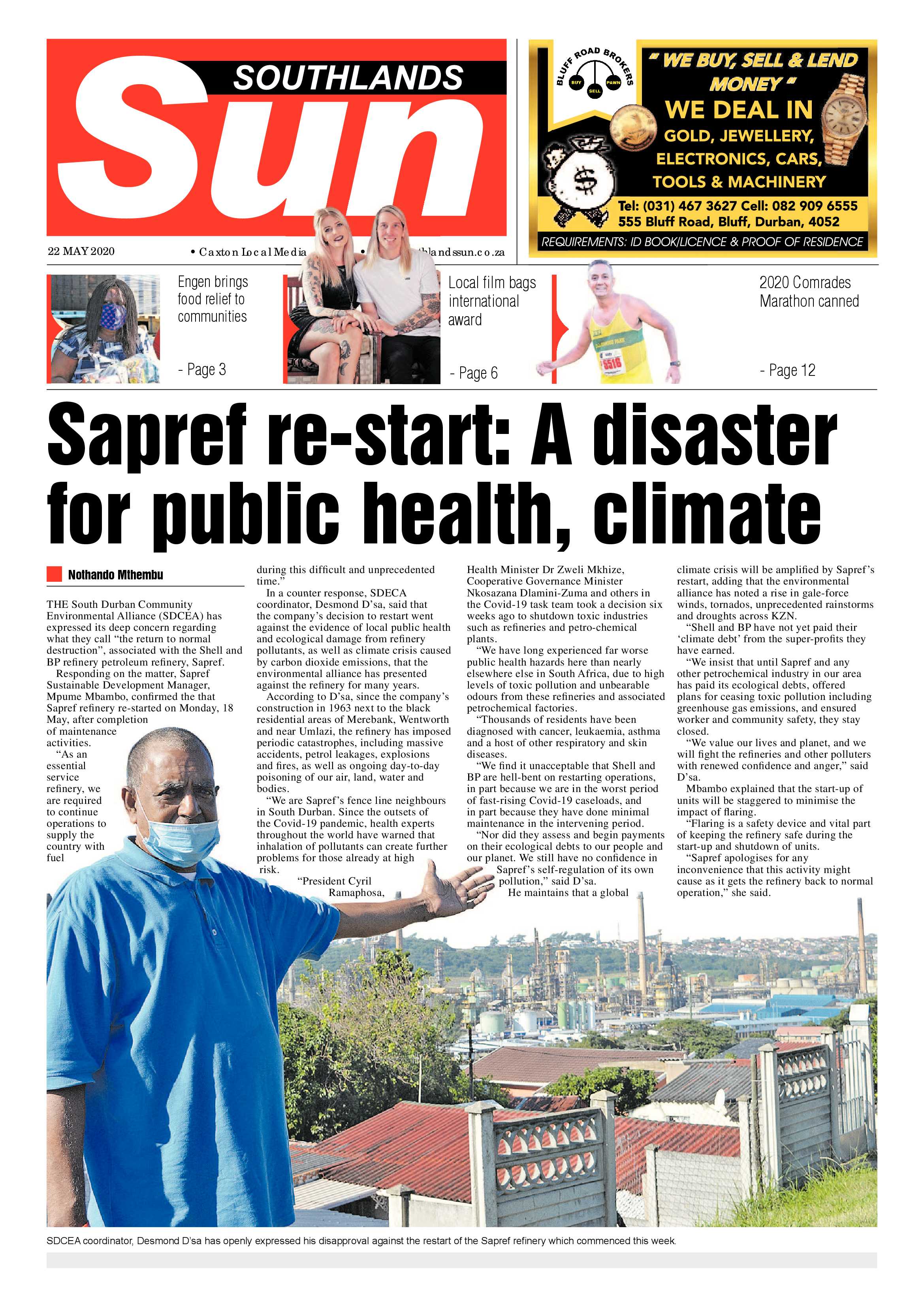 Southlands Sun 22 May 2020 page 1