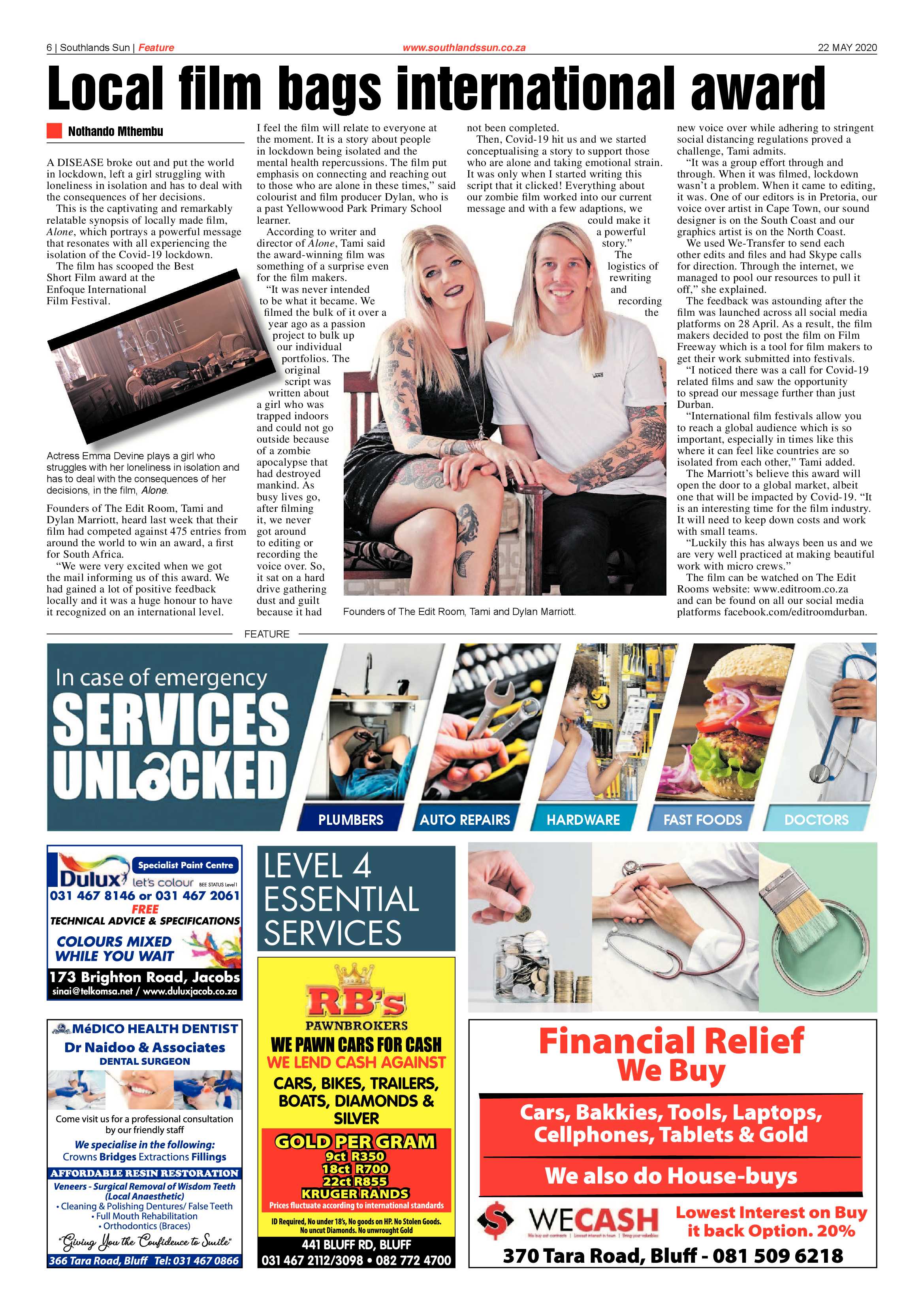Southlands Sun 22 May 2020 page 6