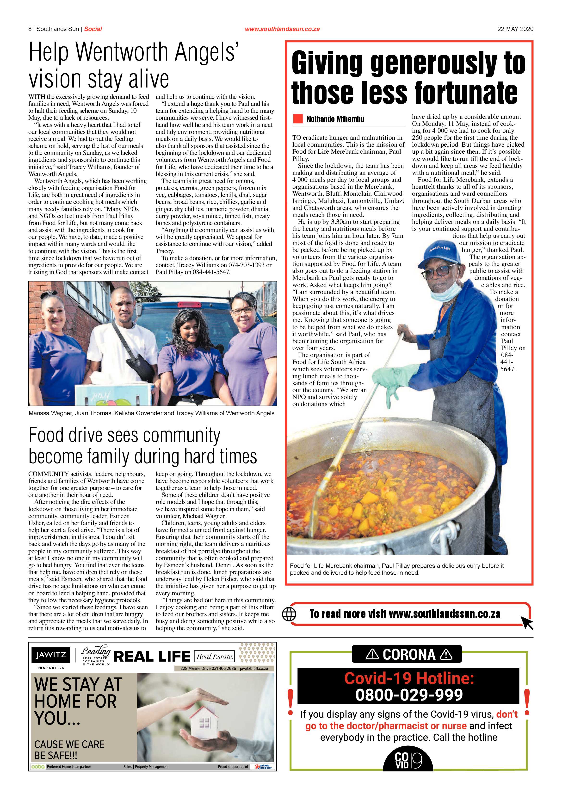 Southlands Sun 22 May 2020 page 8