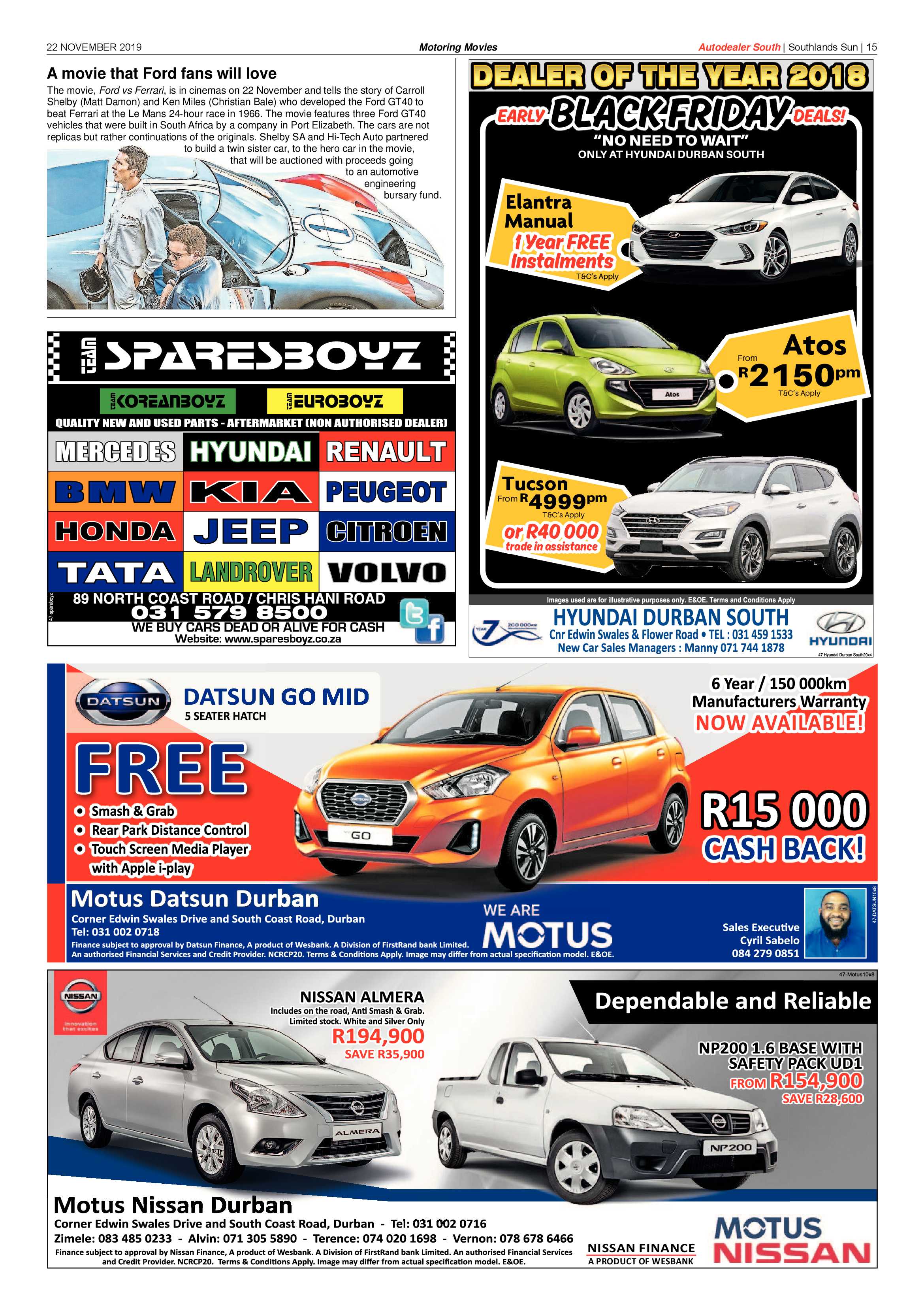 Southlands Sun 22 November 2019 page 15