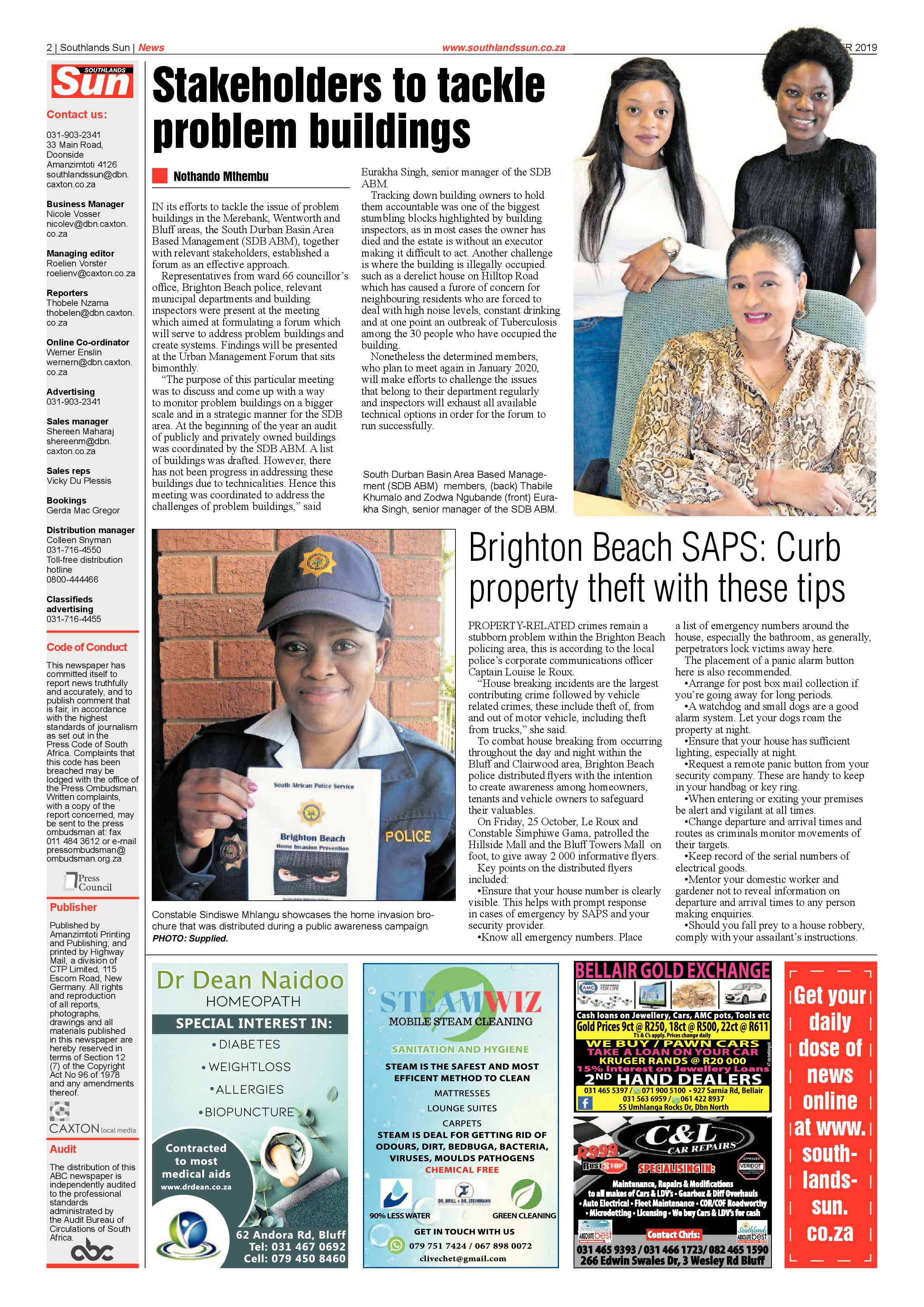 Southlands Sun 22 November 2019 page 2