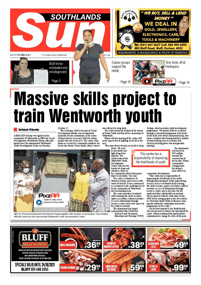 Southlands Sun 22 October 2021 page 1
