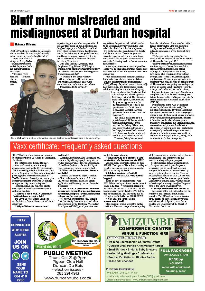 Southlands Sun 22 October 2021 page 3