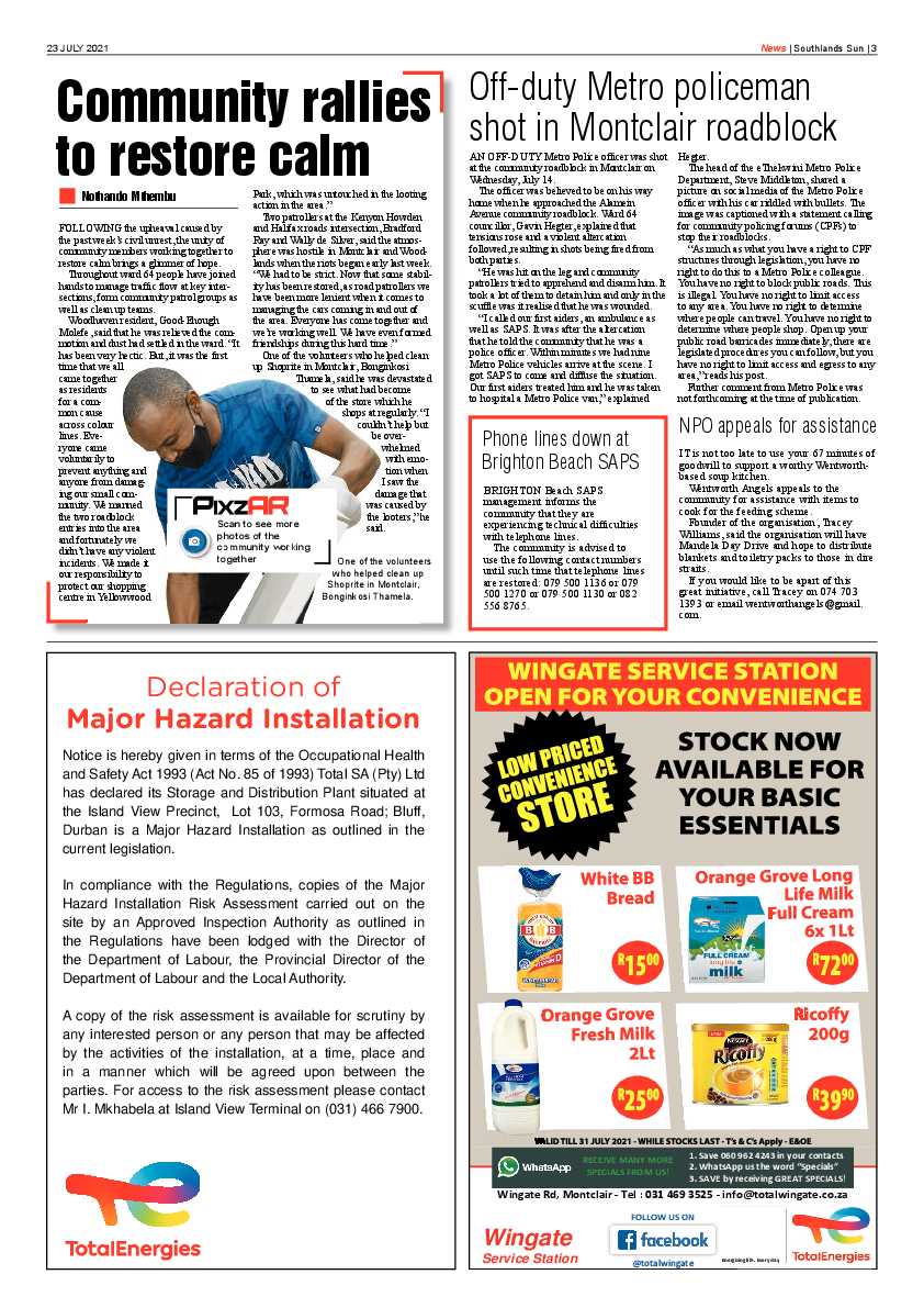 Southlands Sun 23 July 2021 page 3