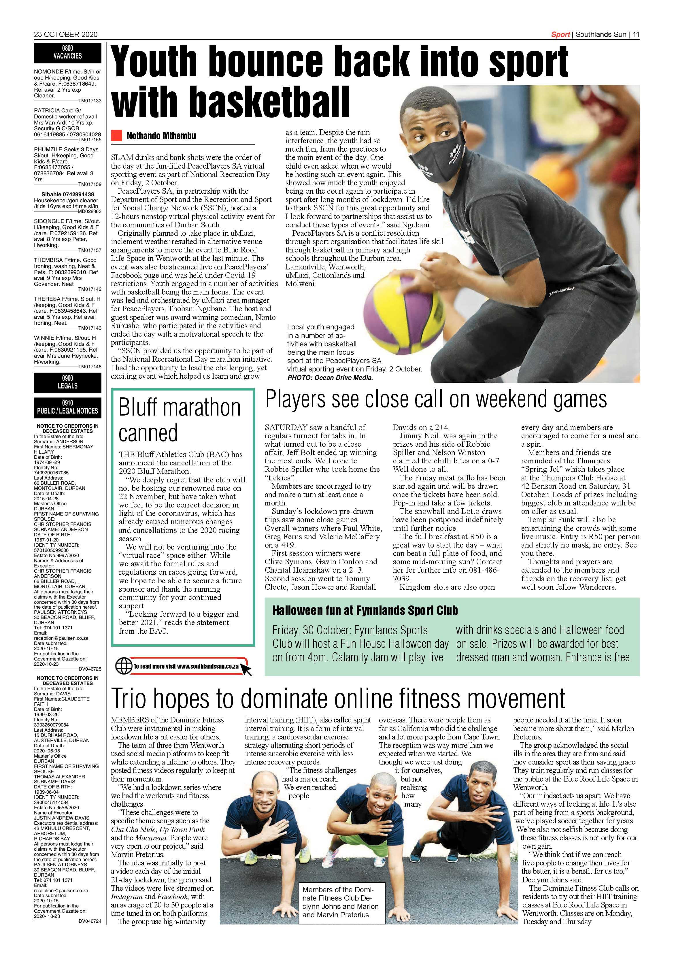 Southlands Sun 23 October 2020 page 10
