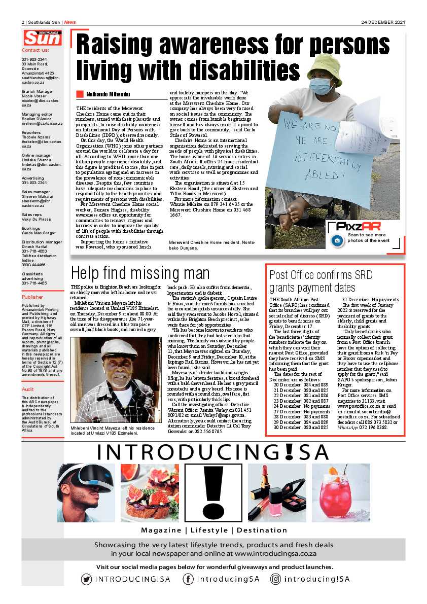 Southlands Sun 24 December 2021 page 2
