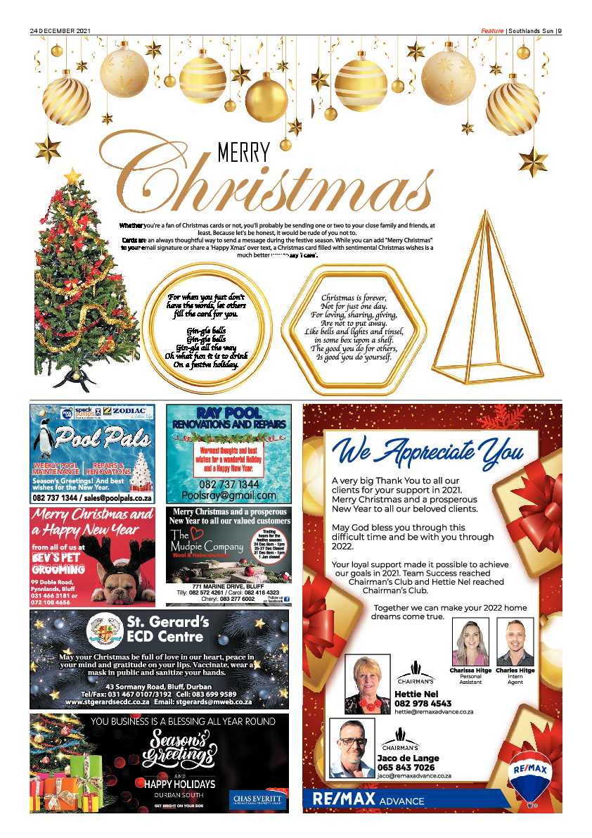 Southlands Sun 24 December 2021 page 9