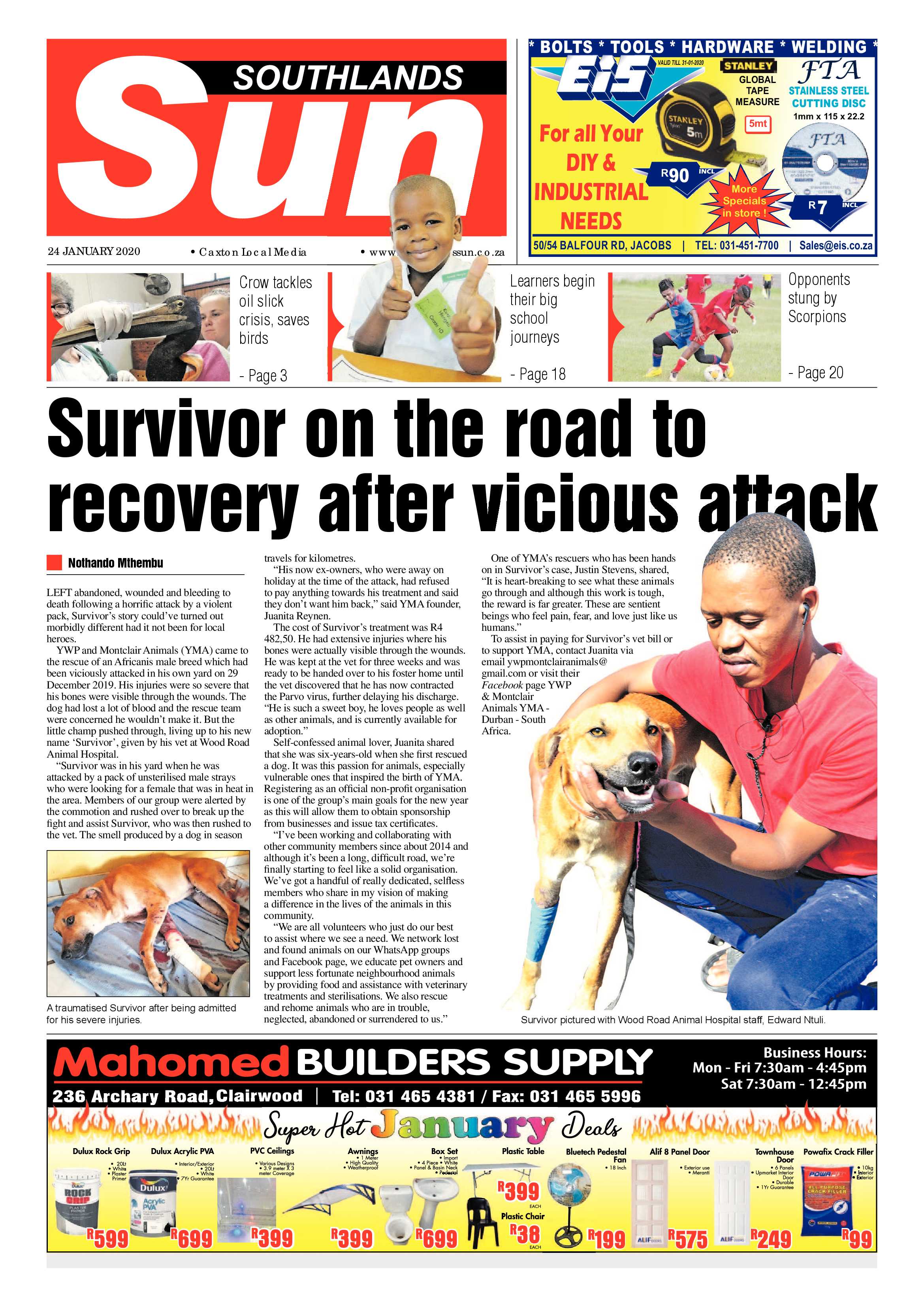 Southlands Sun 24 Januray 2020 page 1