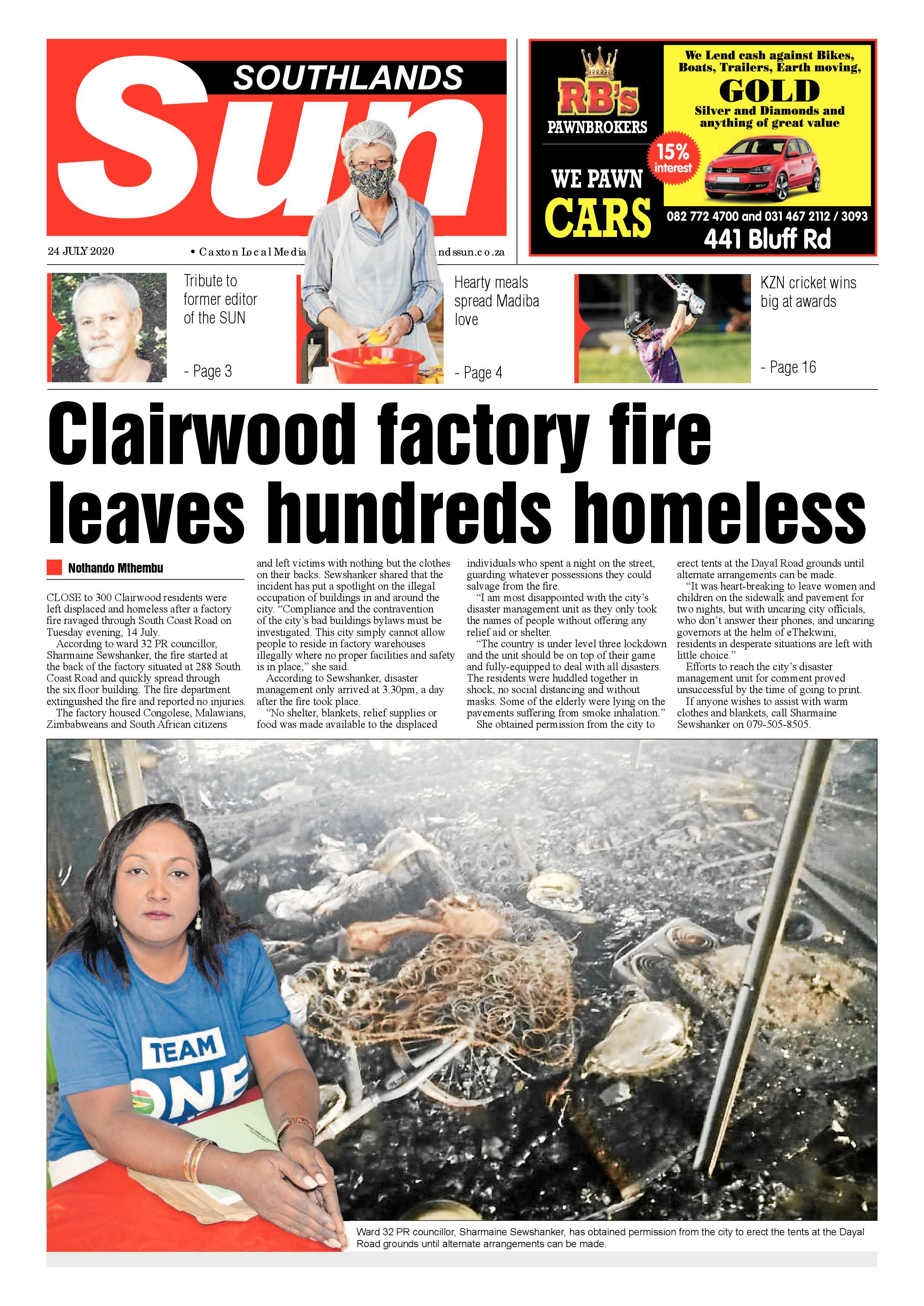 Southlands Sun 24 July 2020 page 1