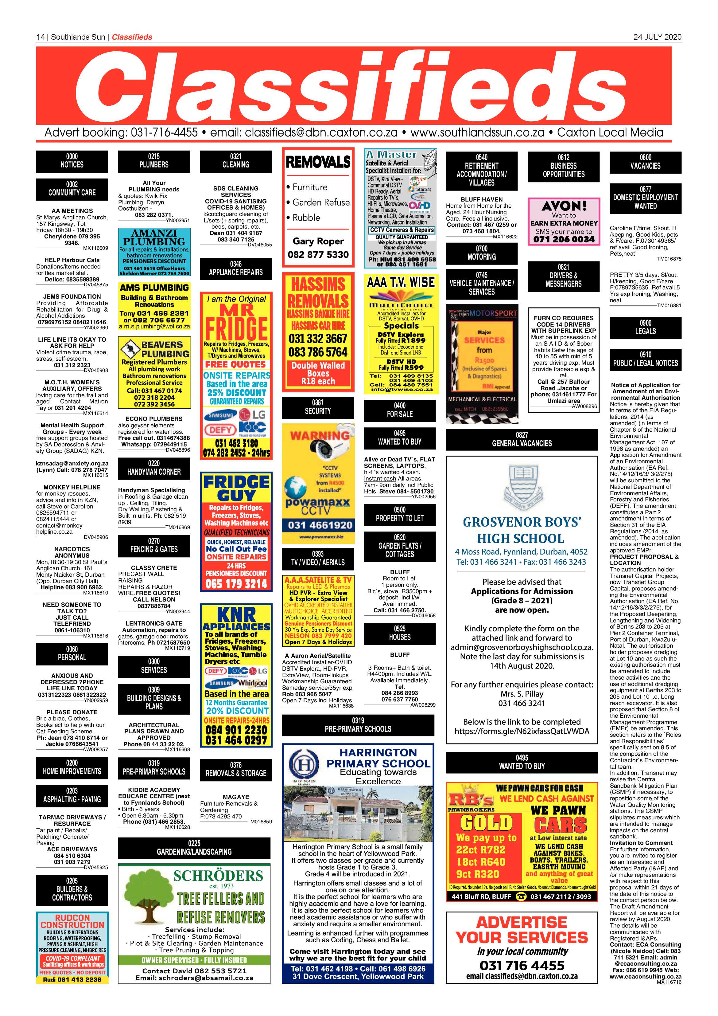 Southlands Sun 24 July 2020 page 14