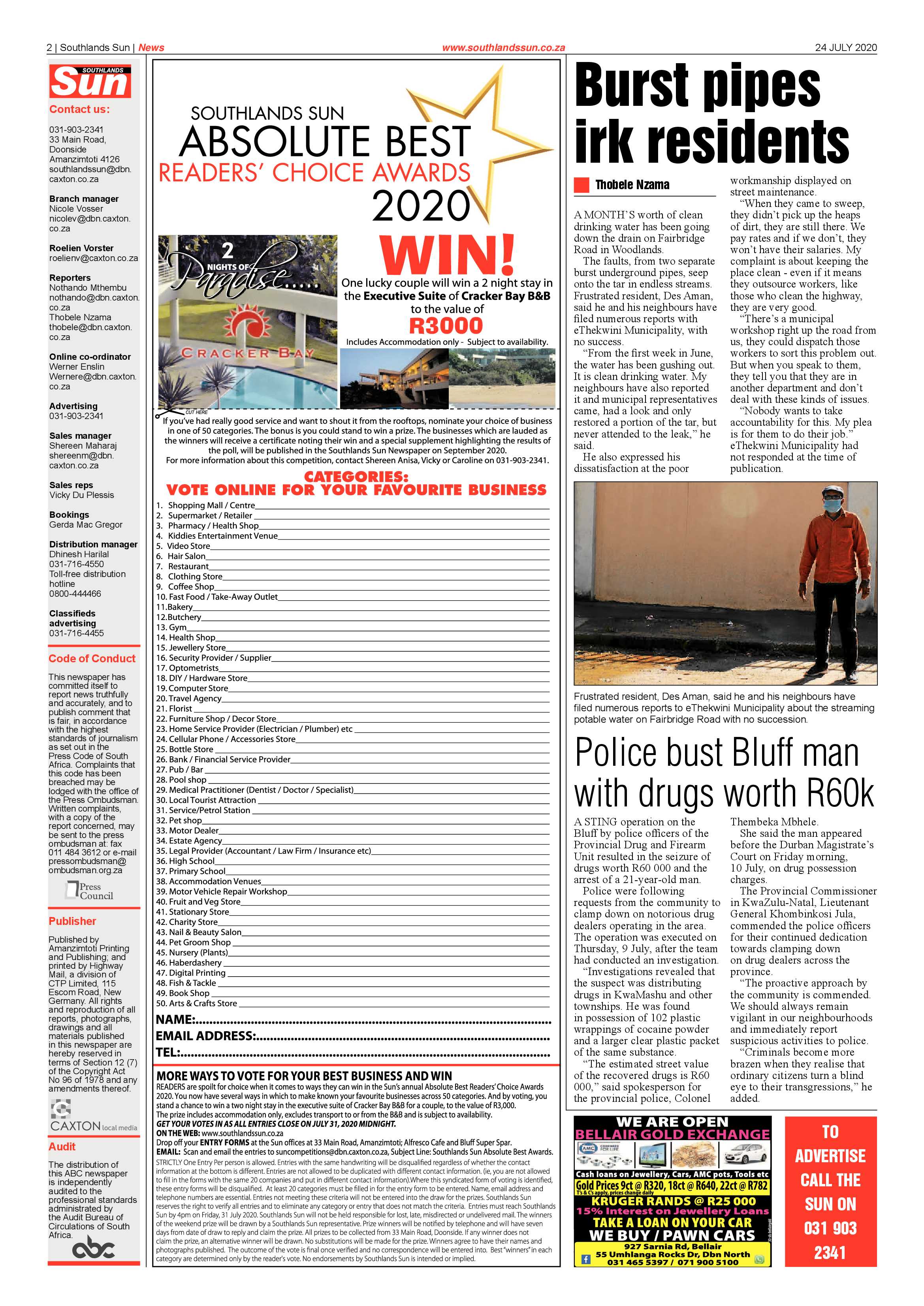 Southlands Sun 24 July 2020 page 2