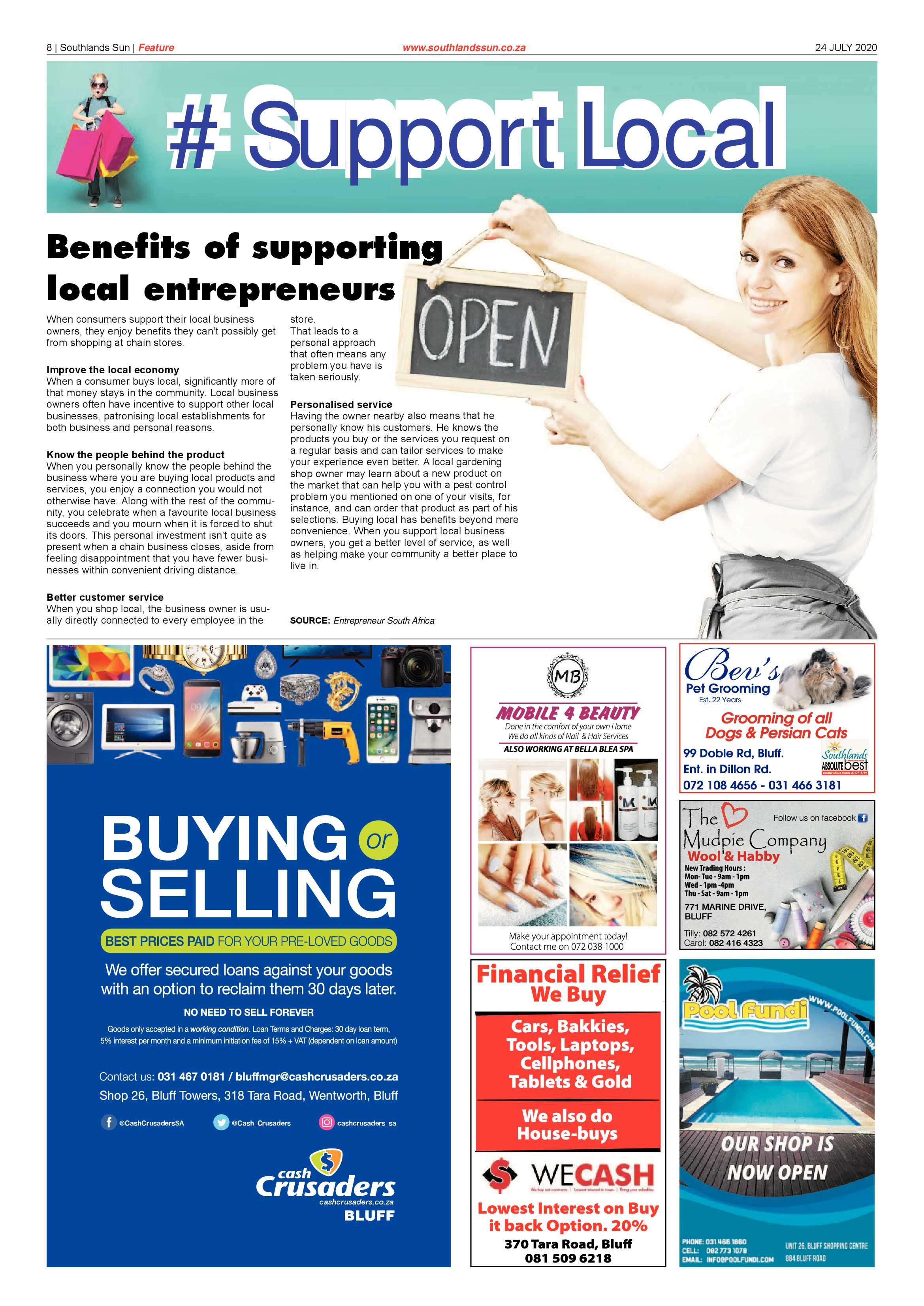 Southlands Sun 24 July 2020 page 8
