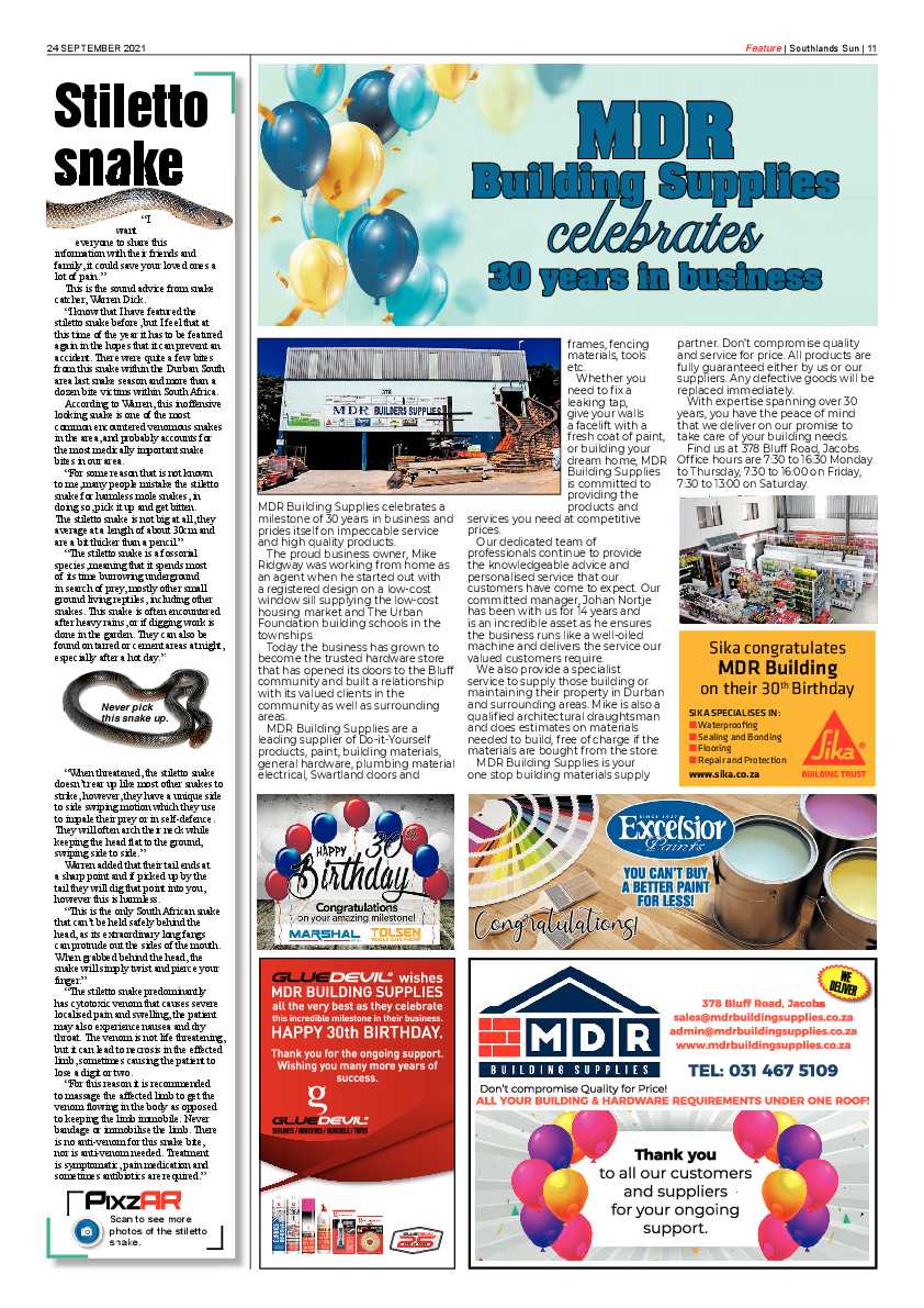 Southlands Sun 24 September 2021 page 11