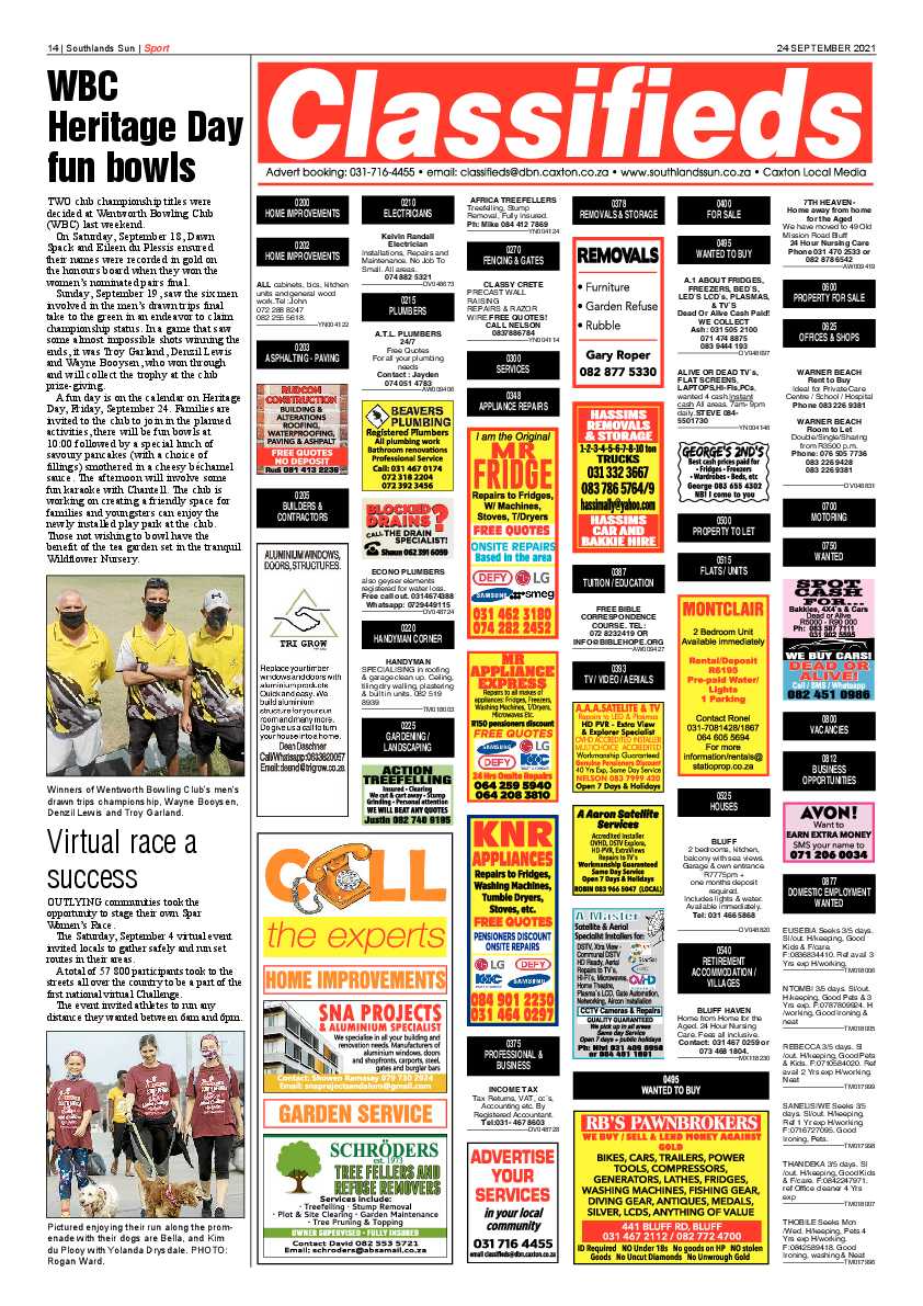 Southlands Sun 24 September 2021 page 14