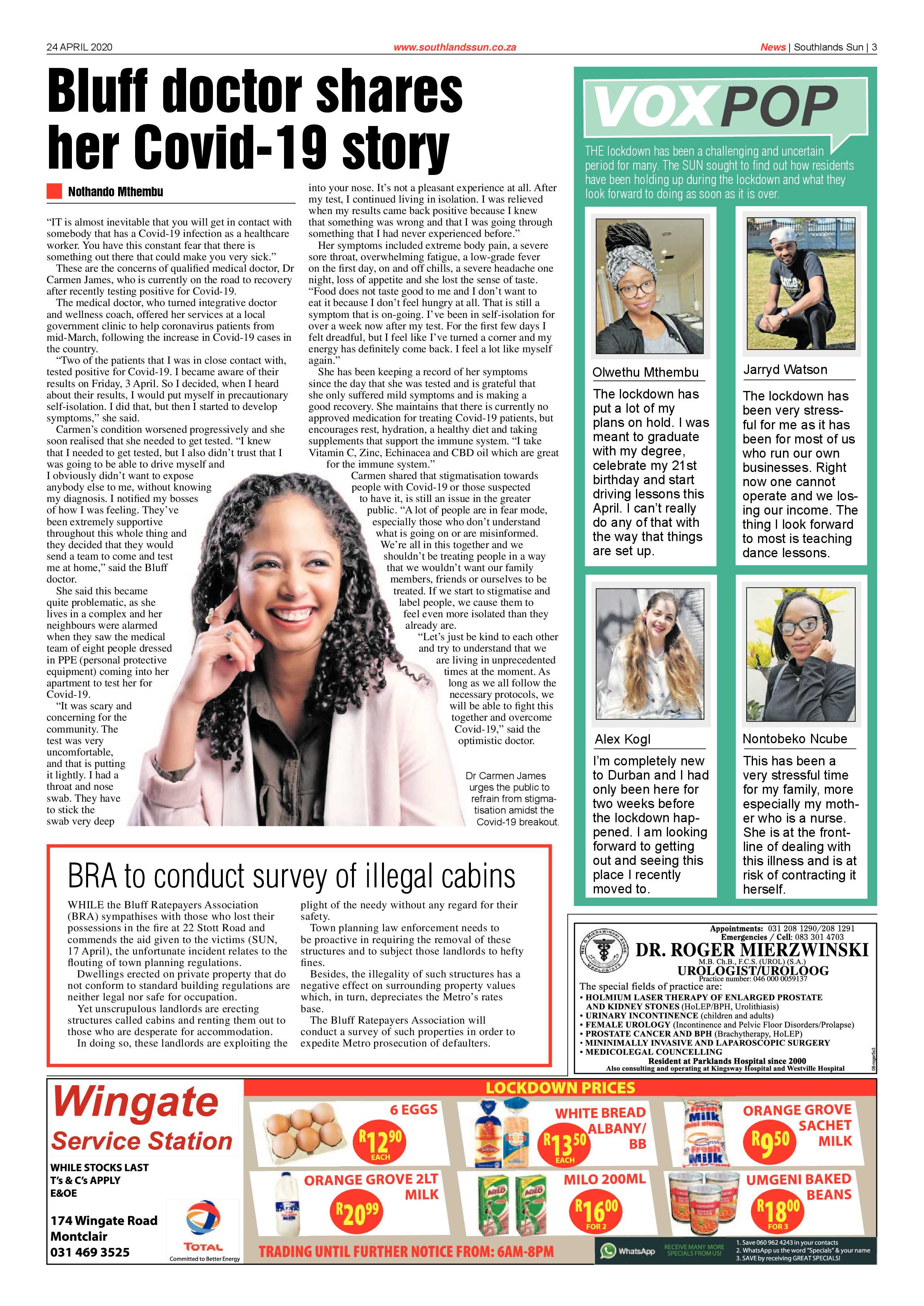Southlands Sun 24 April 2020 page 7