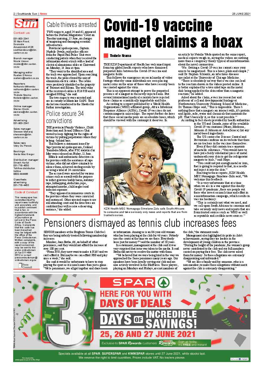 Southlands Sun 25 June 2021 page 2