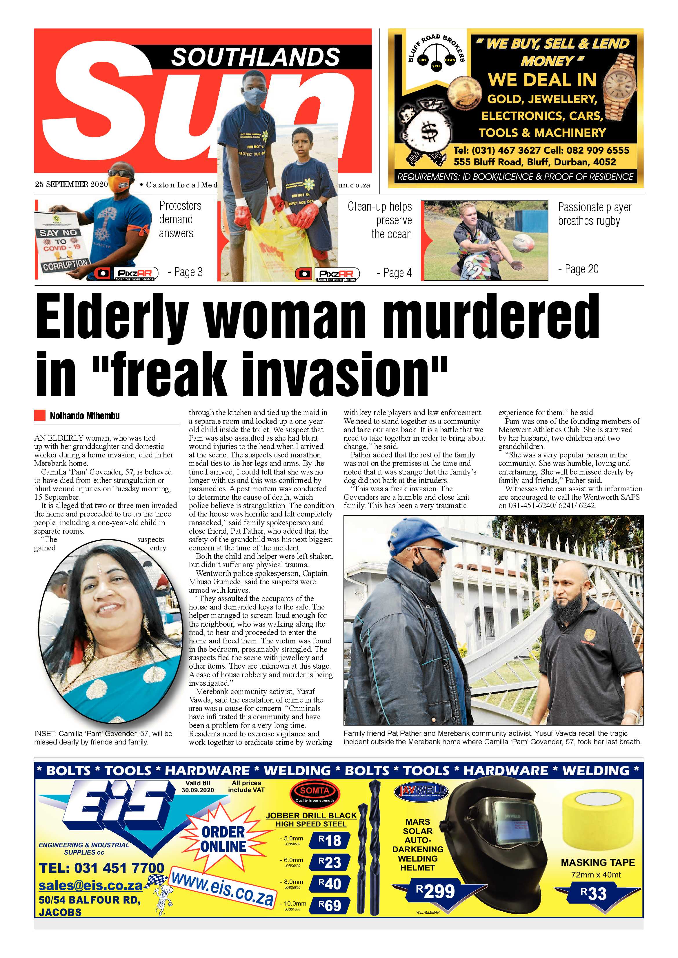 Southlands Sun 25 September 2020 page 1