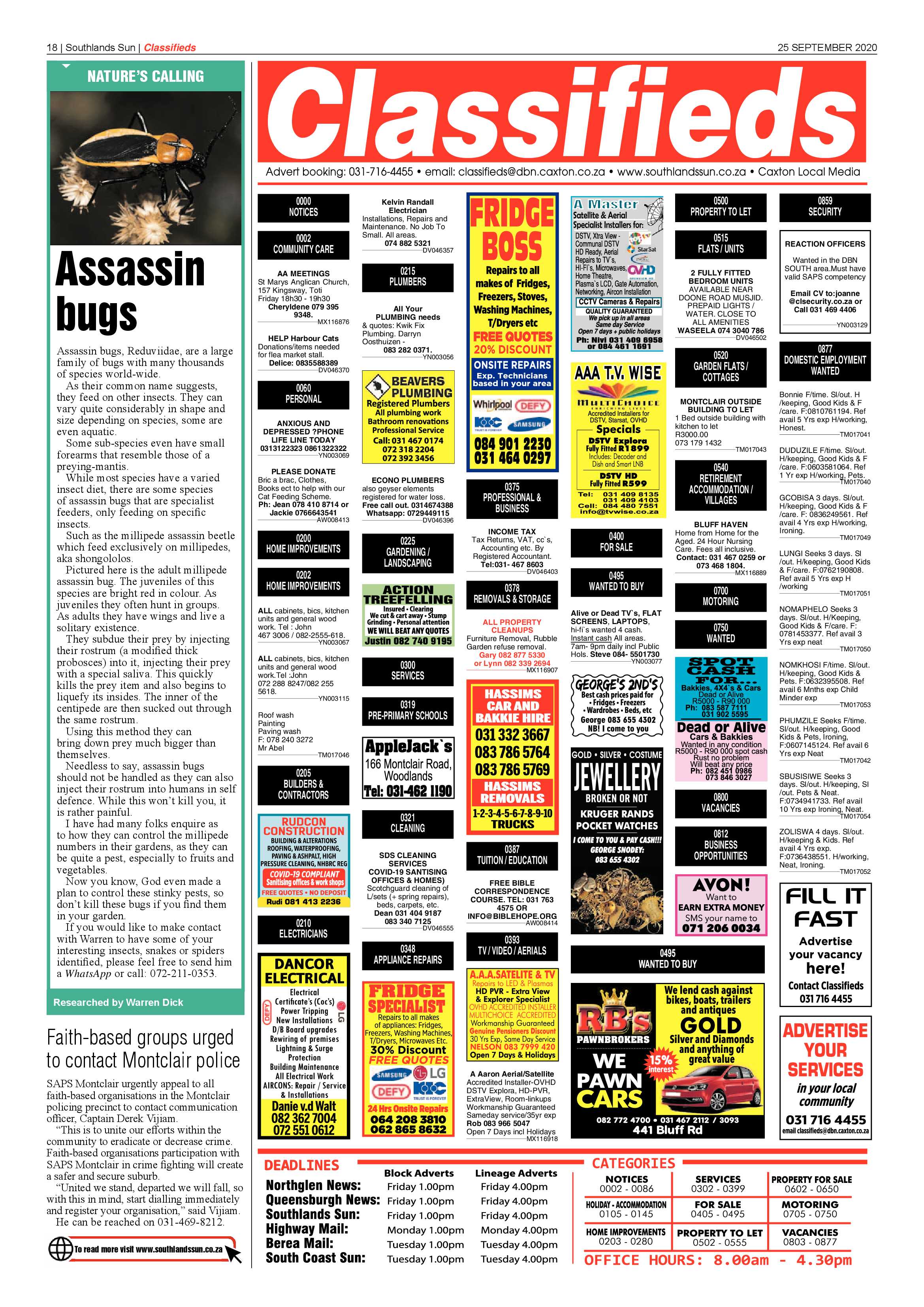 Southlands Sun 25 September 2020 page 18