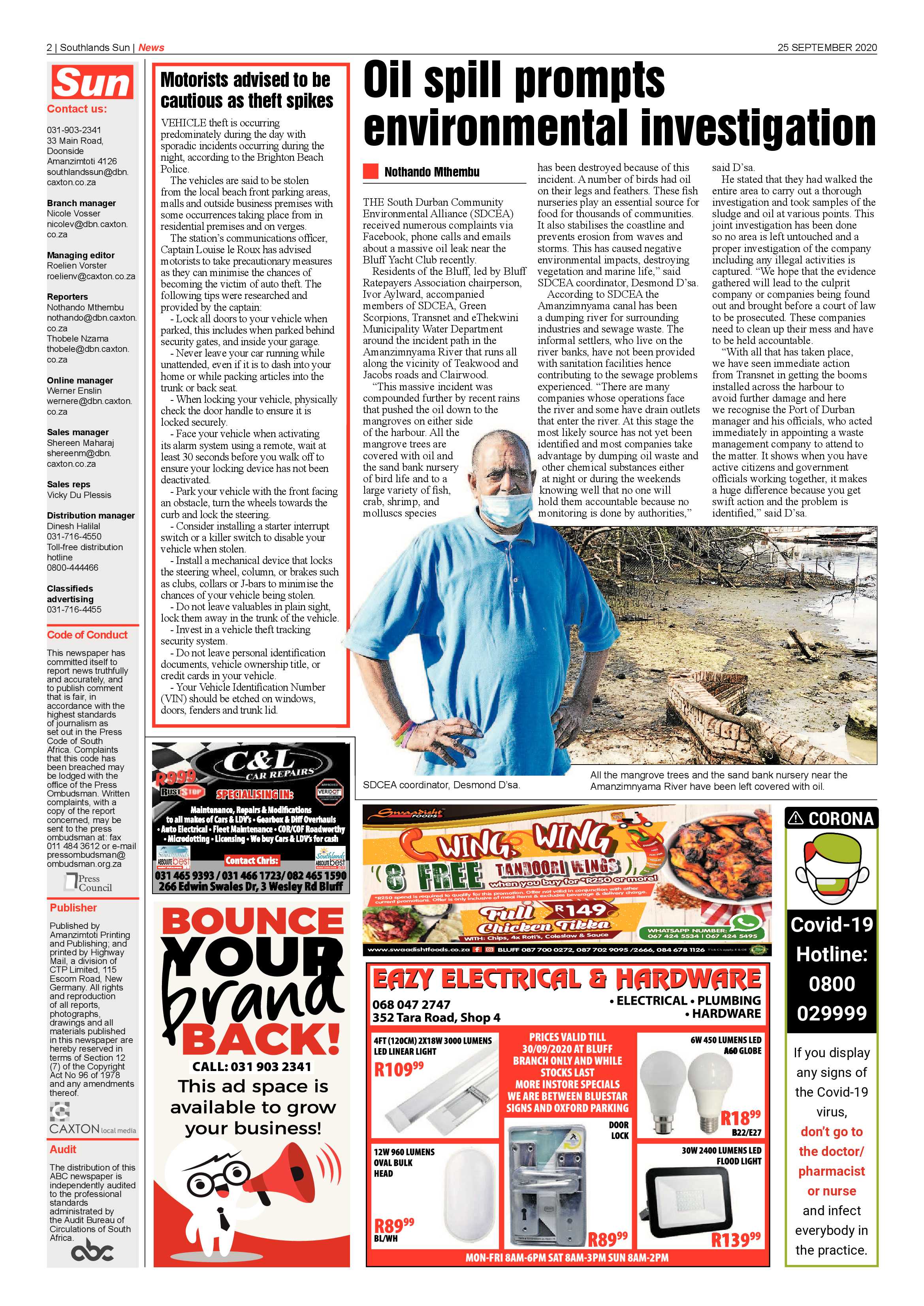 Southlands Sun 25 September 2020 page 2