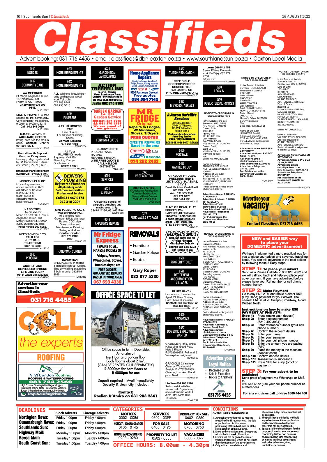 Southlands Sun 26 August 2022 page 10