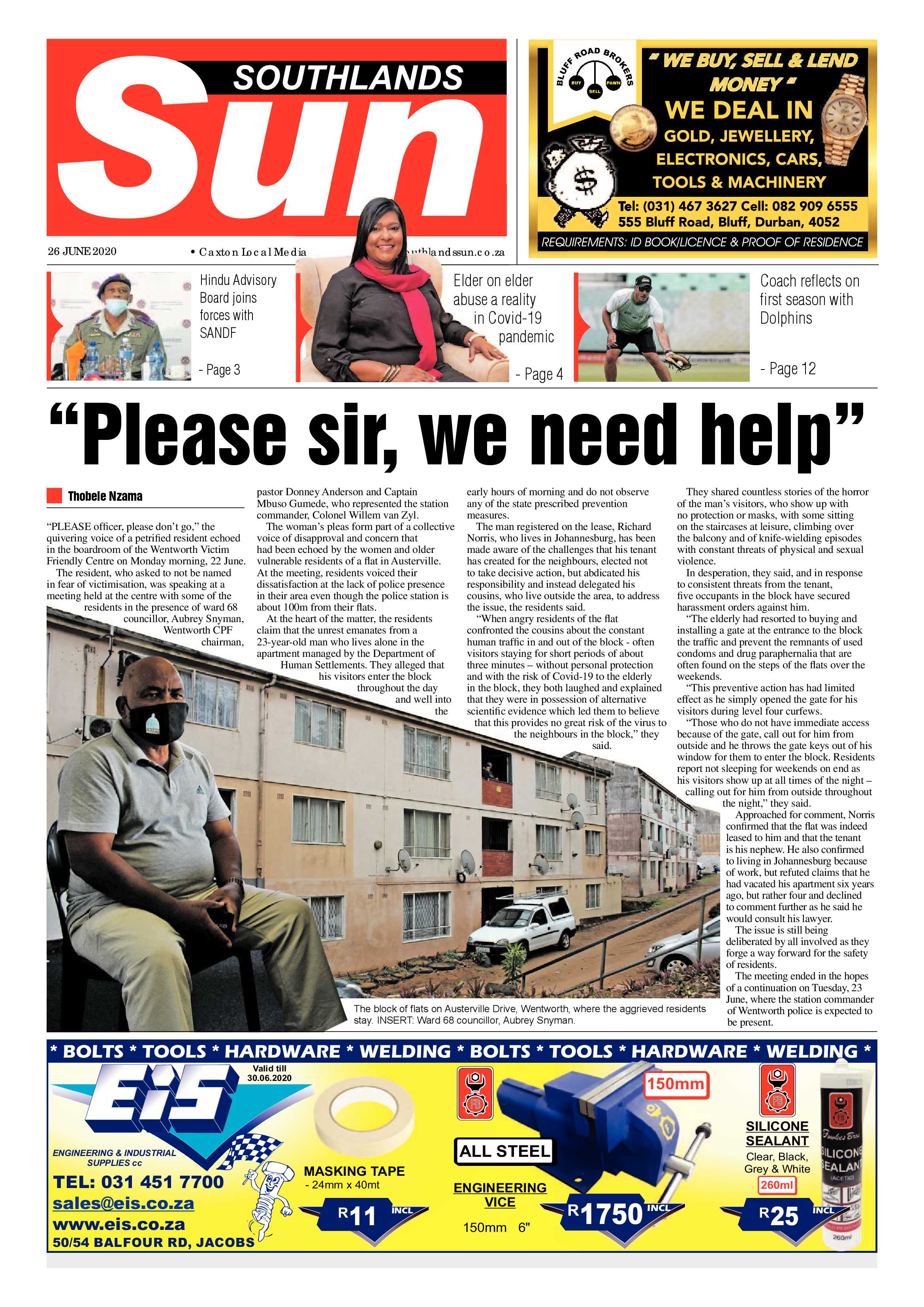 Southlands Sun 26 June 2020 page 1