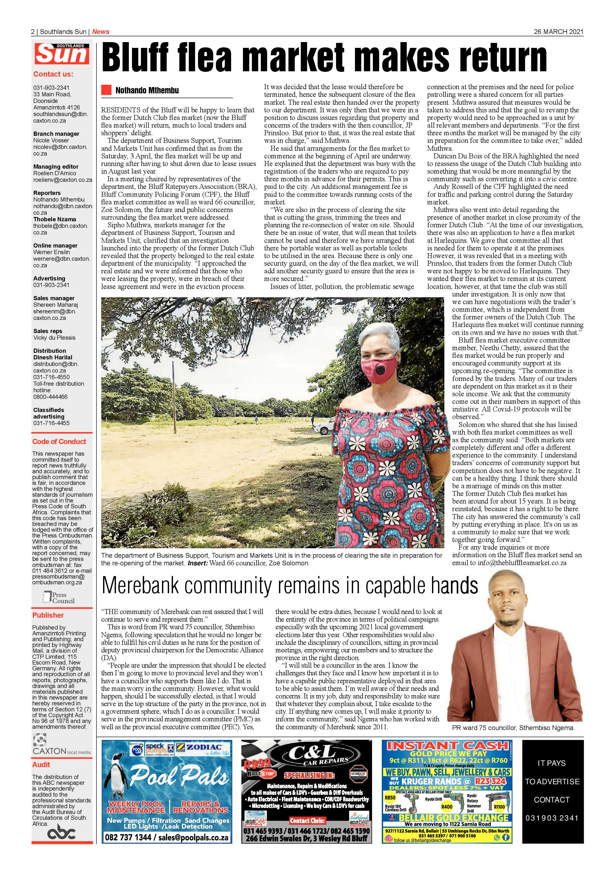 Southlands Sun 26 March 2021 page 2