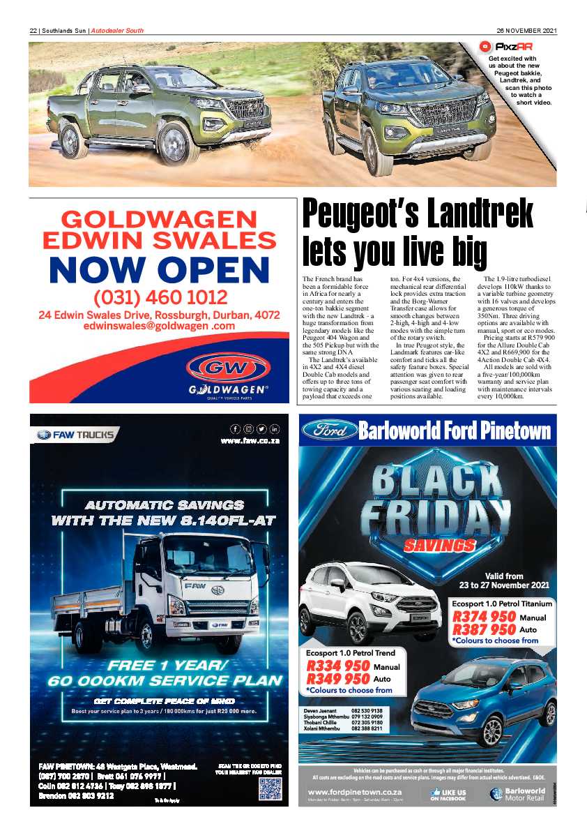 Southlands Sun 26 November 2021 page 22