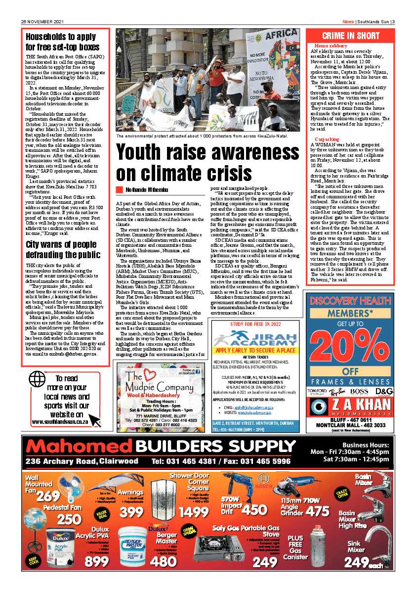 Southlands Sun 26 November 2021 page 3