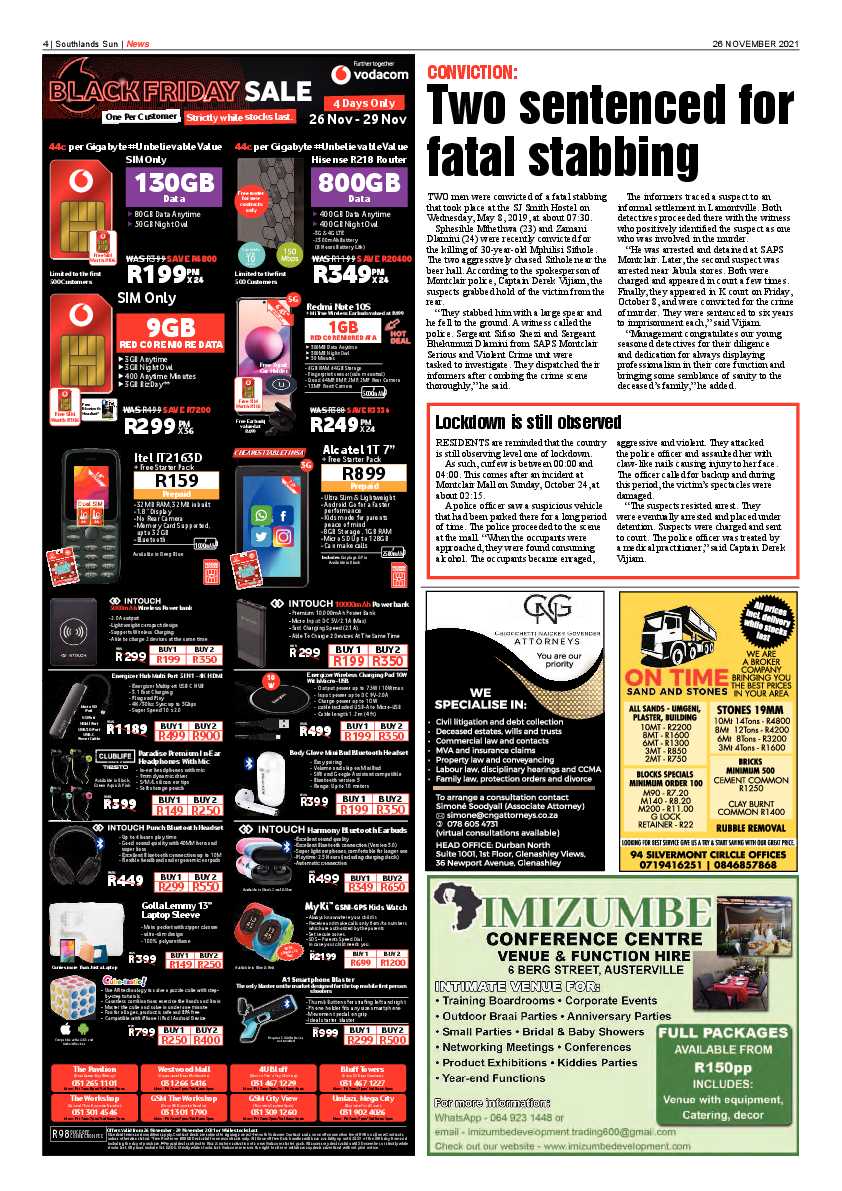 Southlands Sun 26 November 2021 page 4