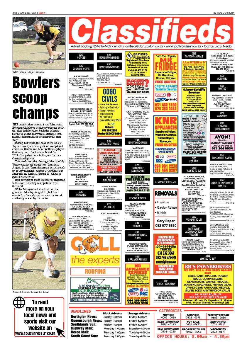 Southlands Sun 27 August  2021 page 13
