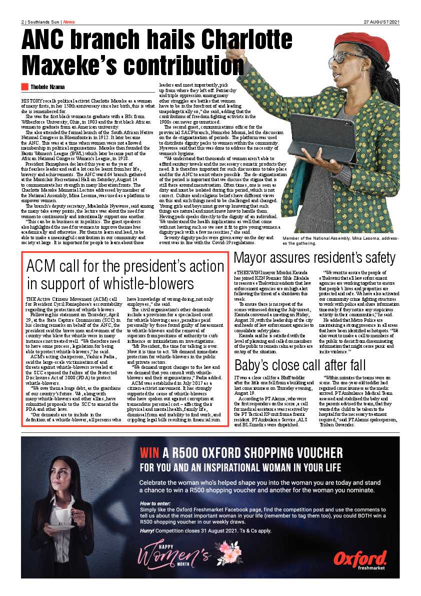 Southlands Sun 27 August  2021 page 2