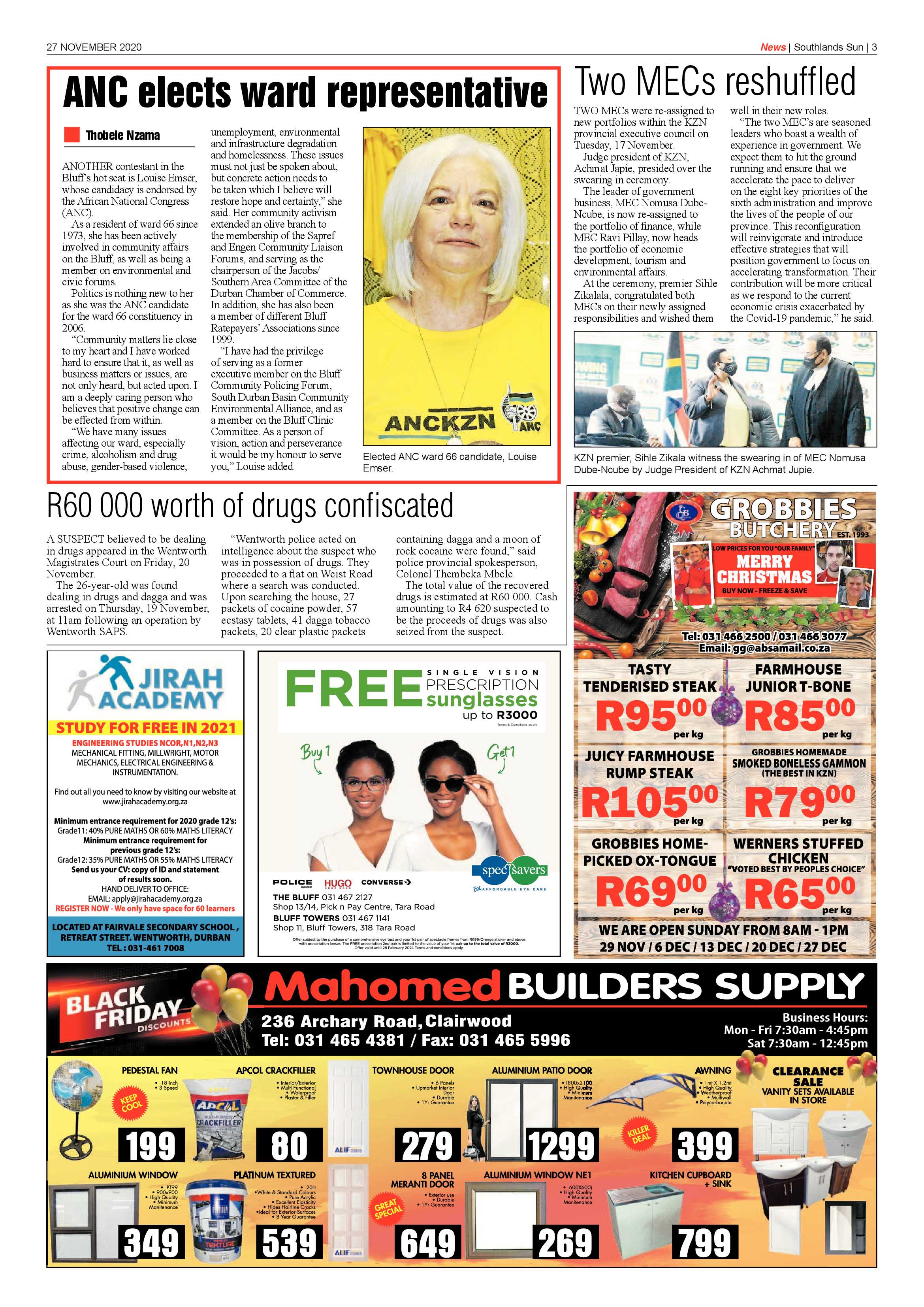 Southlands Sun 27 November 2020 page 3