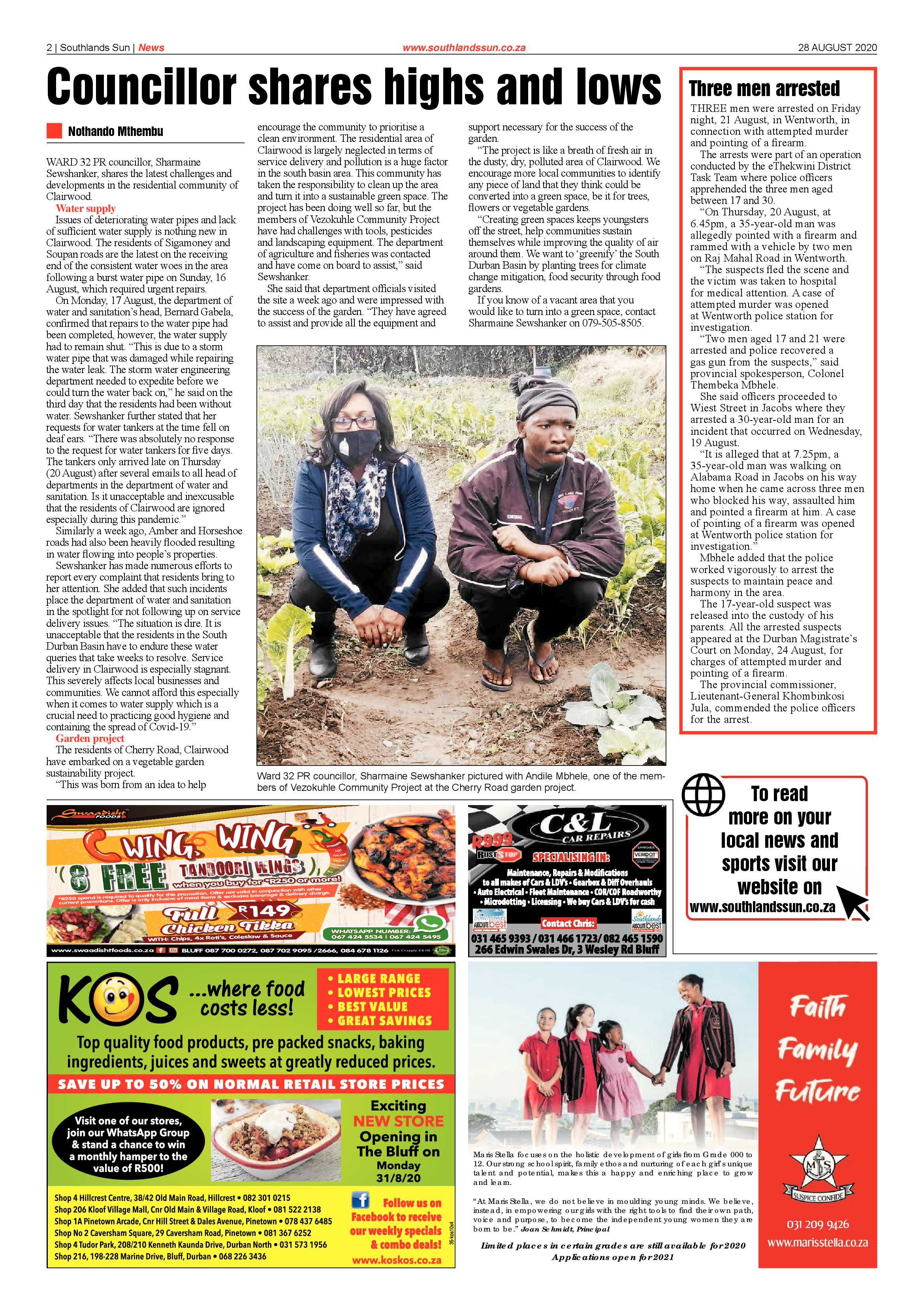 Southlands Sun 28 August 2020 page 2
