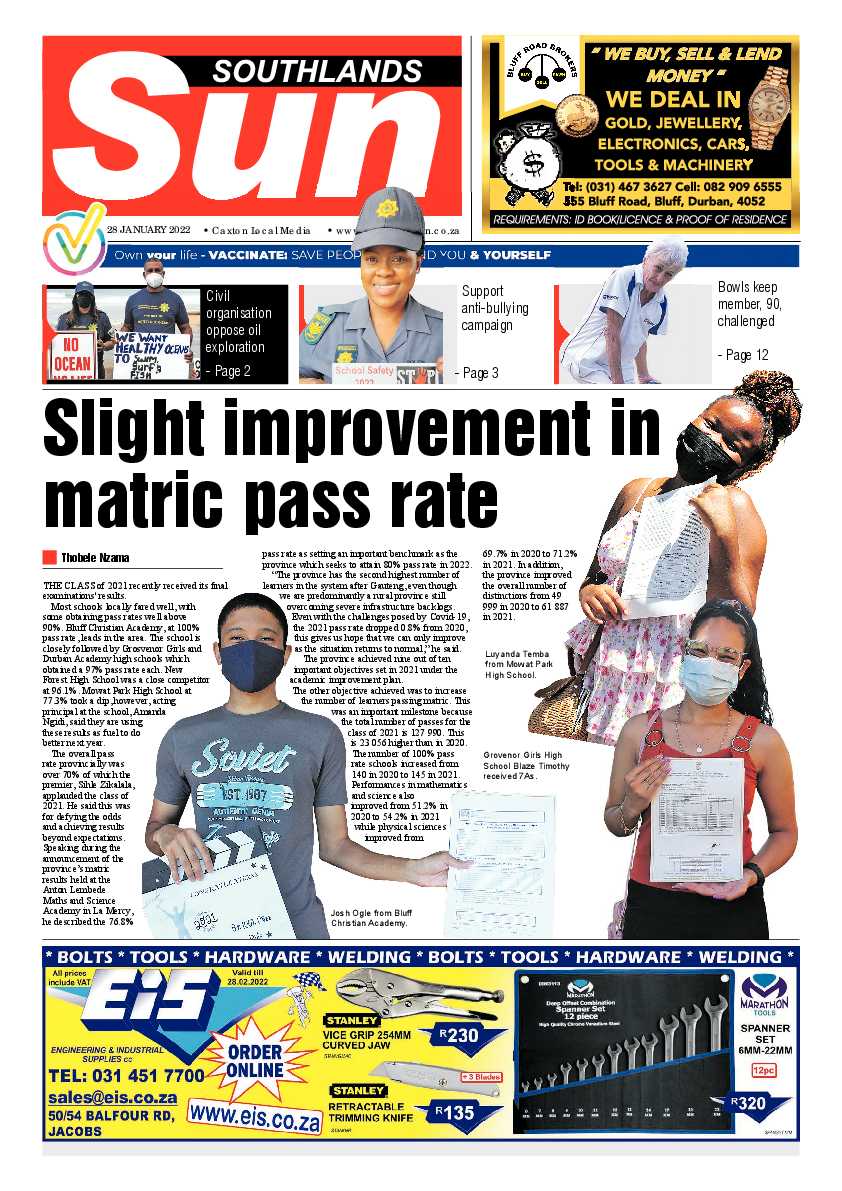 Southlands Sun 28 January 2022 page 1