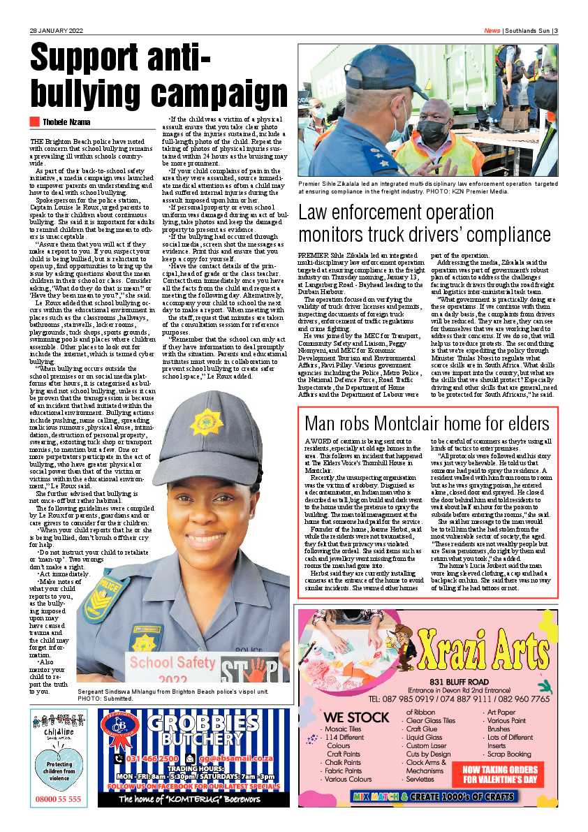 Southlands Sun 28 January 2022 page 3